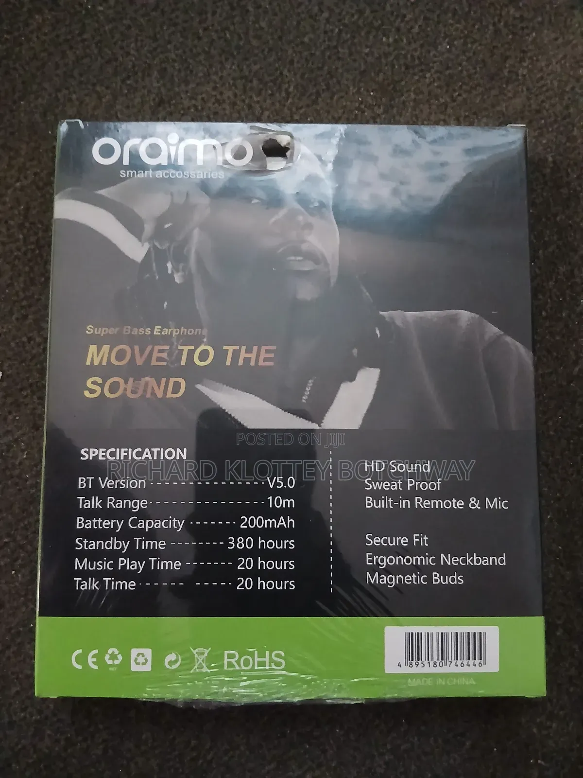Oraimo Earphone Neck Headset