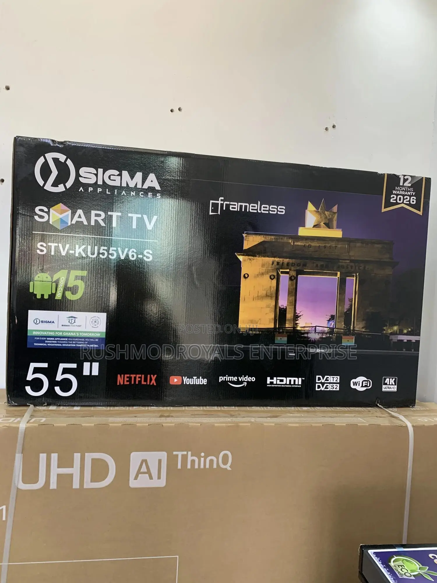 Starlite Sigma 55" Smart Sig-ku55v6-s: Android 14 Frameless Display