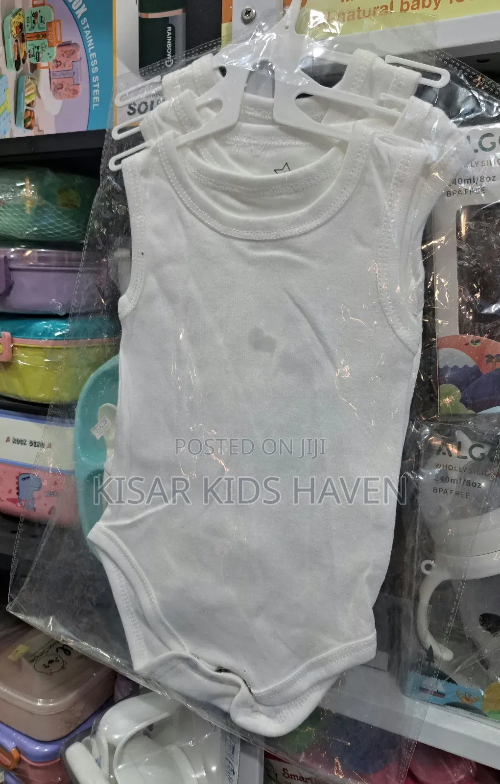 Baby Singlet /Sleeveless Body Suits 0 to 3mths, 3 to 6mths (3 Pieces)
