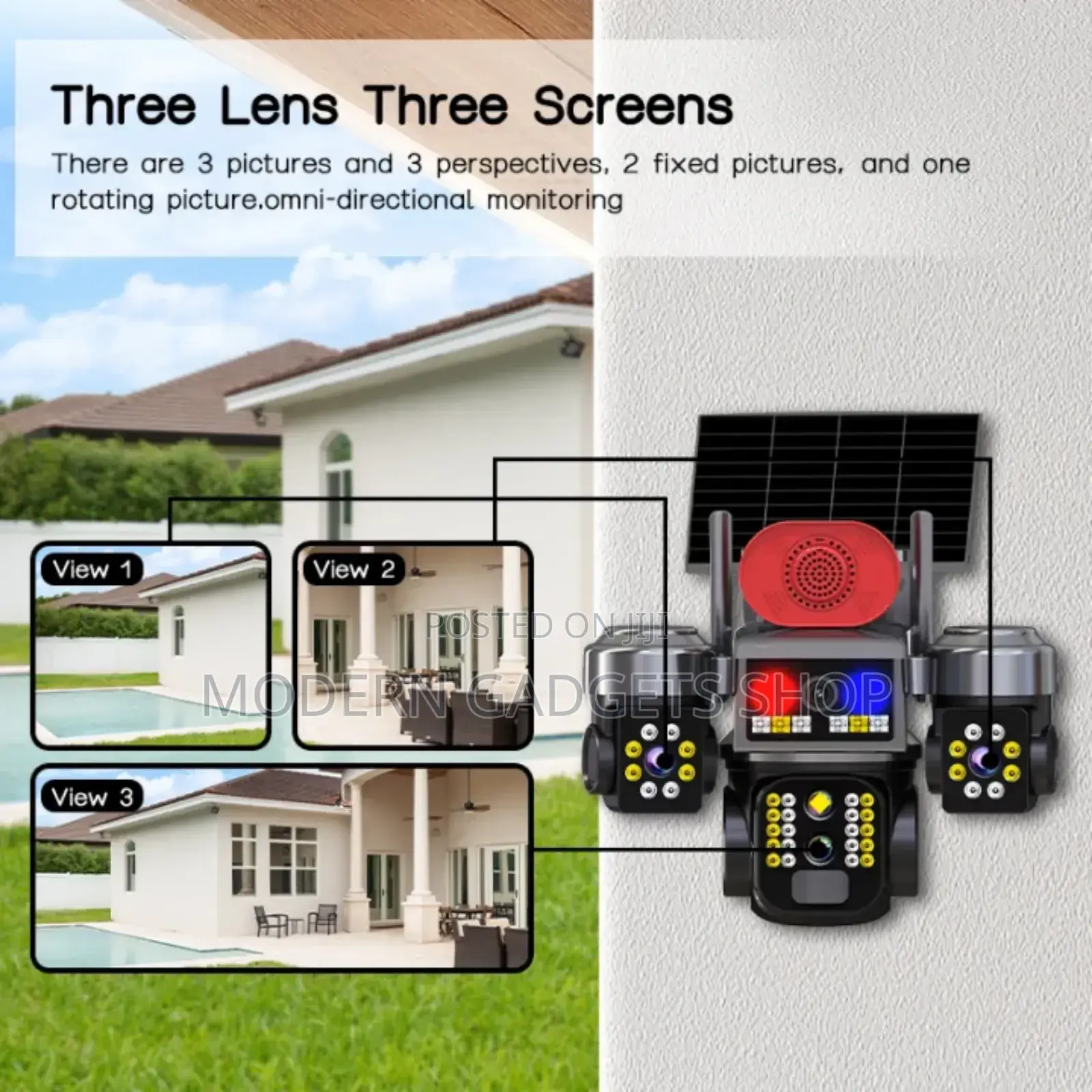 8w Solar Powered CCTV Camera Device