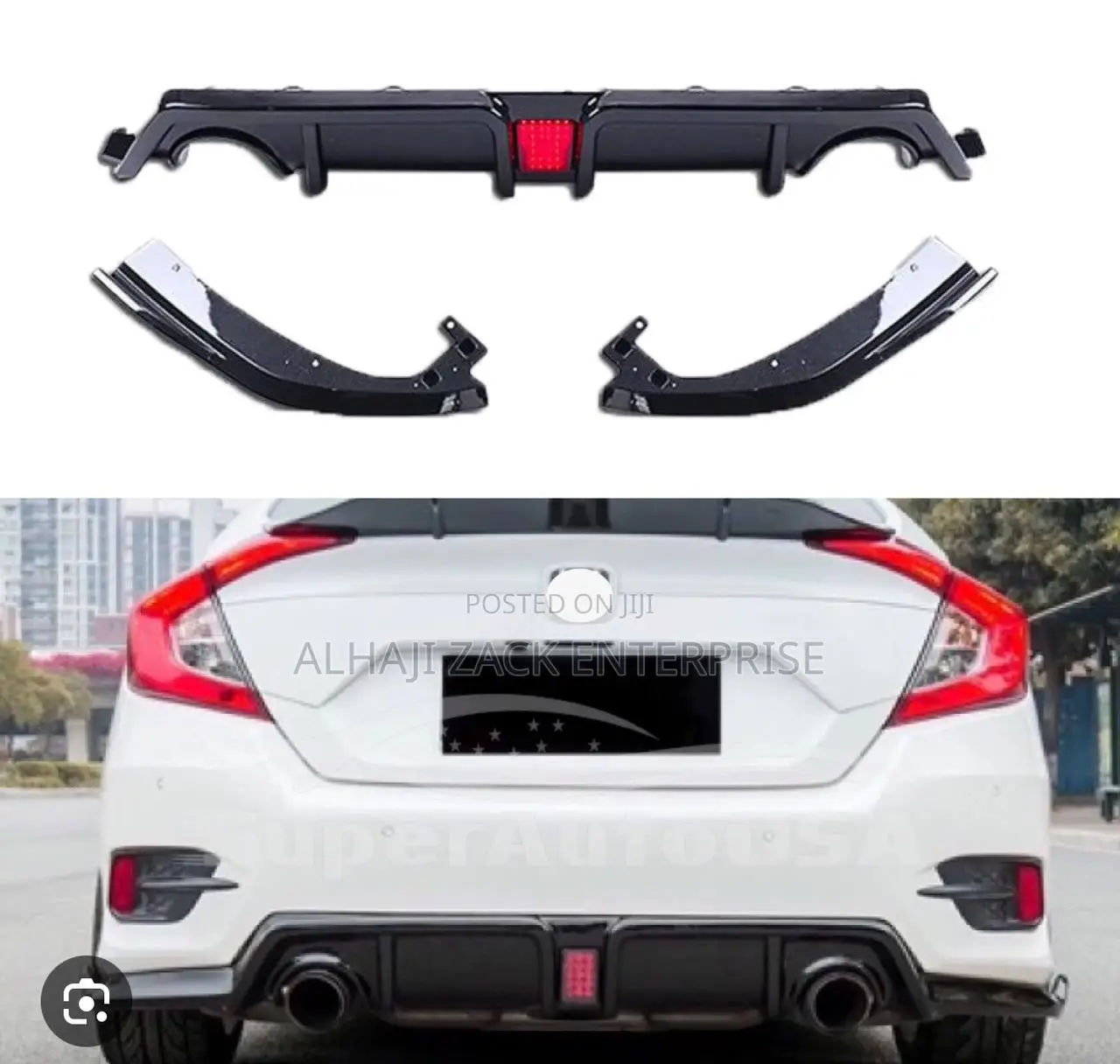 Honda Civic 2017-2019 Back Diffuser