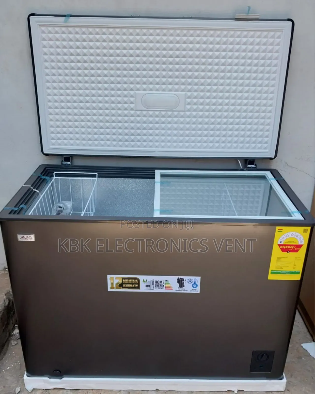 Zara 308liter Chest Freezer With Glass Cover