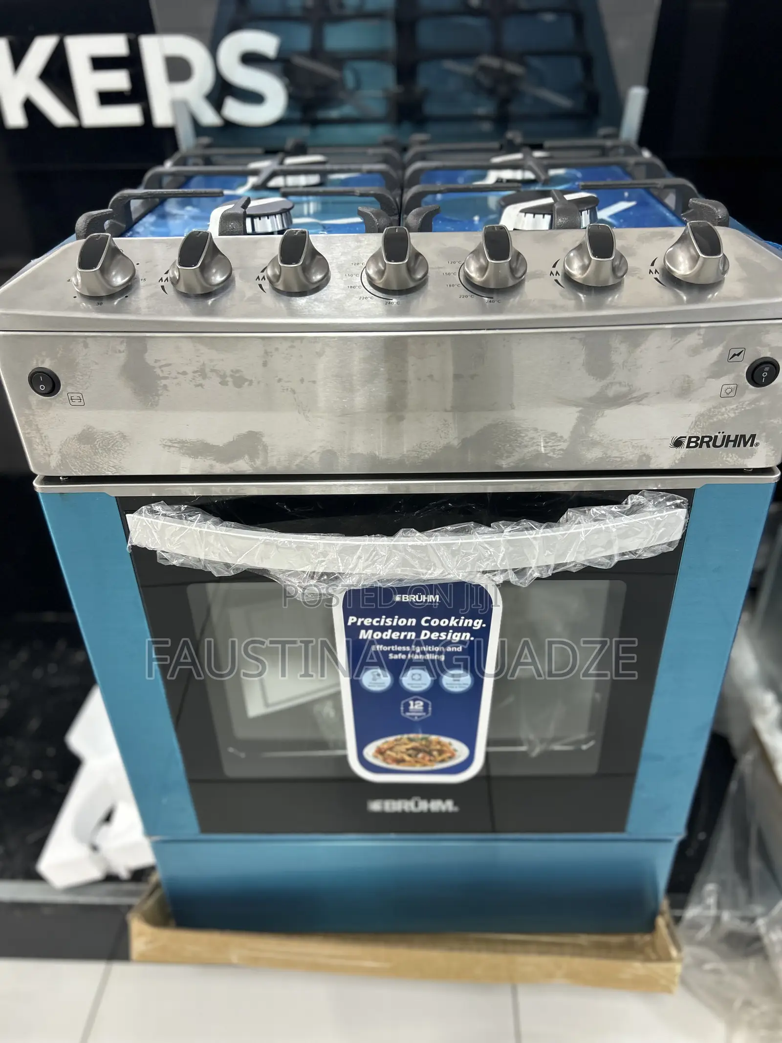 Bruhm 60x60 Gas Cooker Oven/Grill