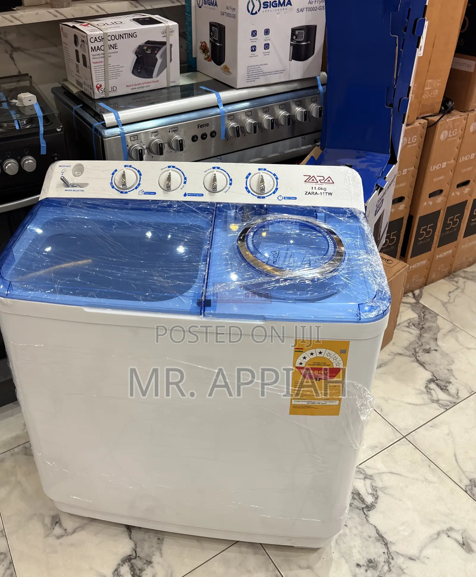 Order Zara Twin Tub Electric Washing Machine + Spin Dry 