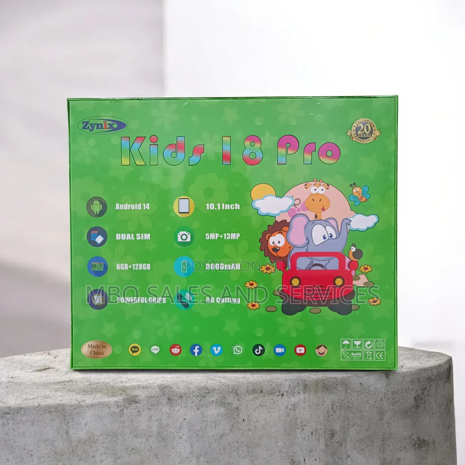 Zynix Kids 18 Pro 10” Android Kids Learning Tablet Dual Sim Supported