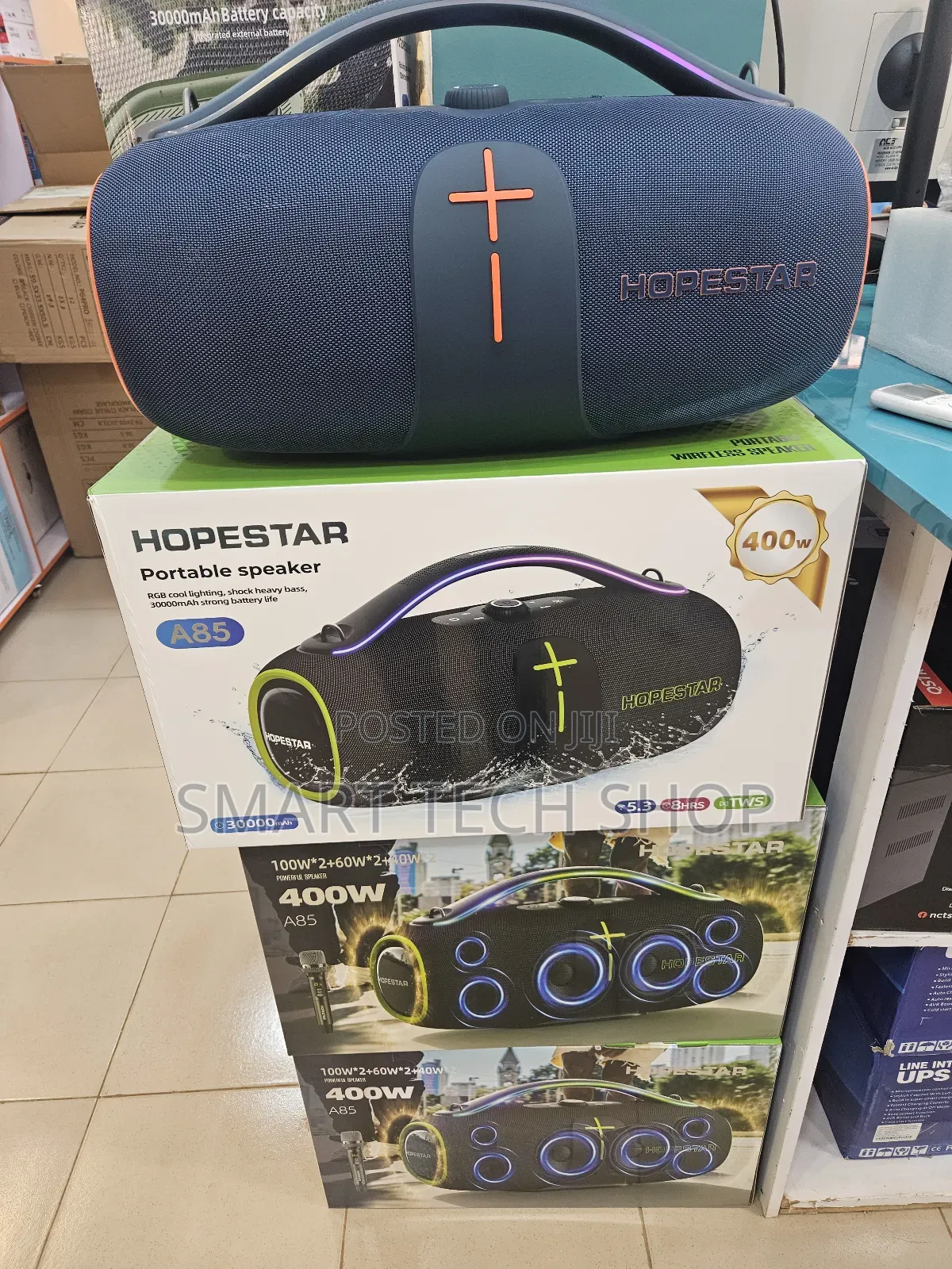 Hopestar Bluetooth Speaker 400watt A85 30000mah Batt RGB Light 1 Mic