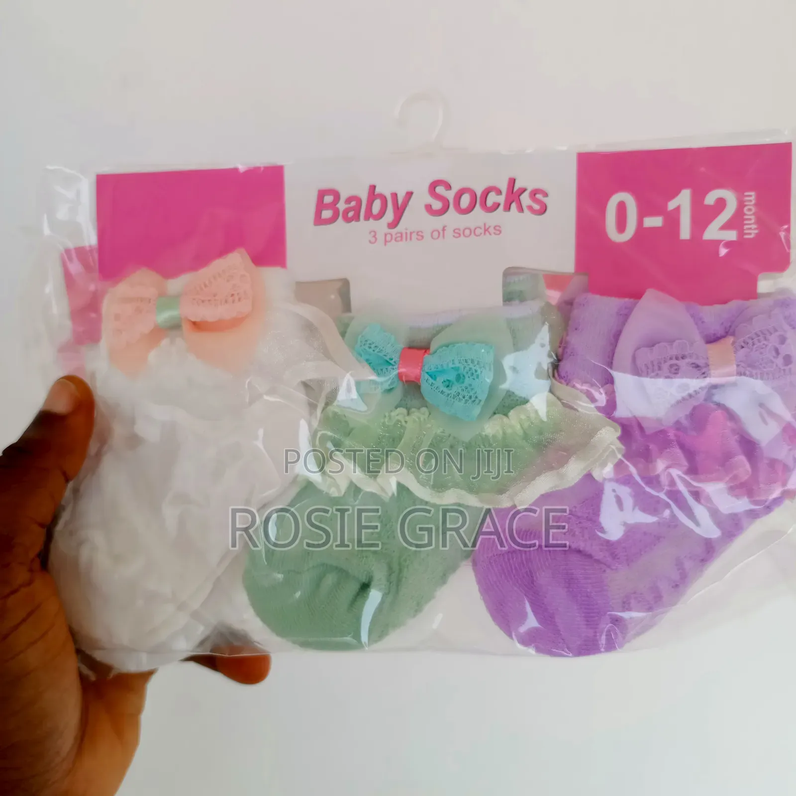 3 Pair Girly Floral Socks