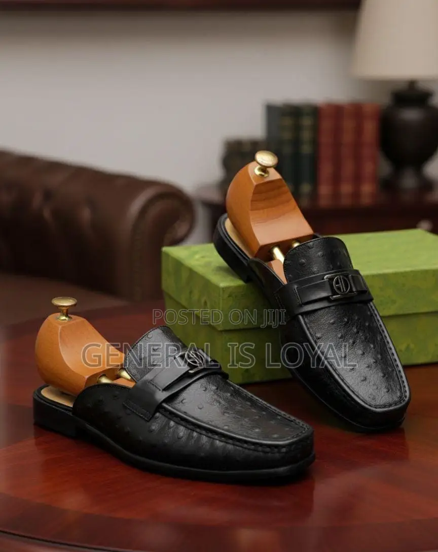Solid Leather Men’S Halfshoe