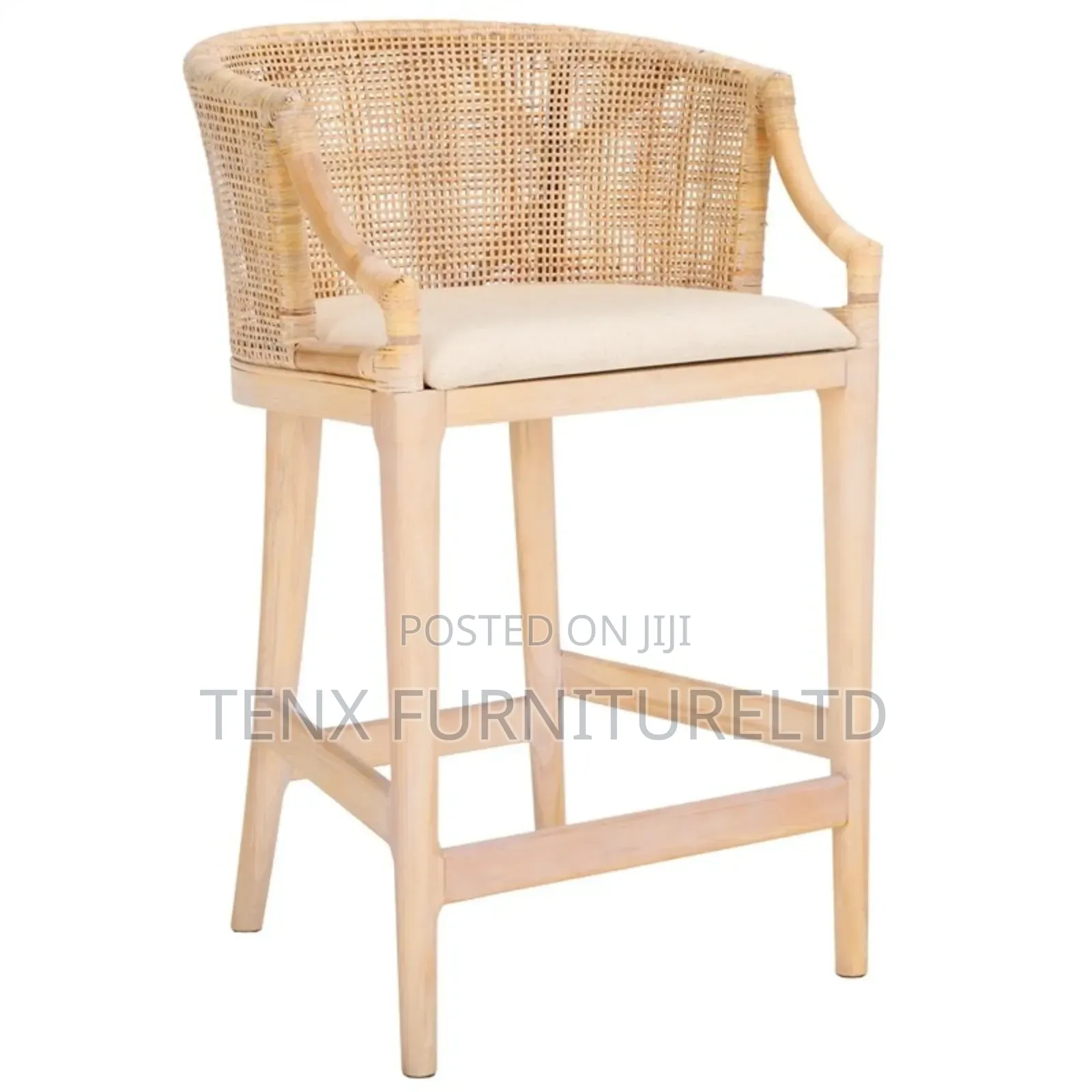 Bar Safavieh Solid Wood Counter Stool In( Natural/White)