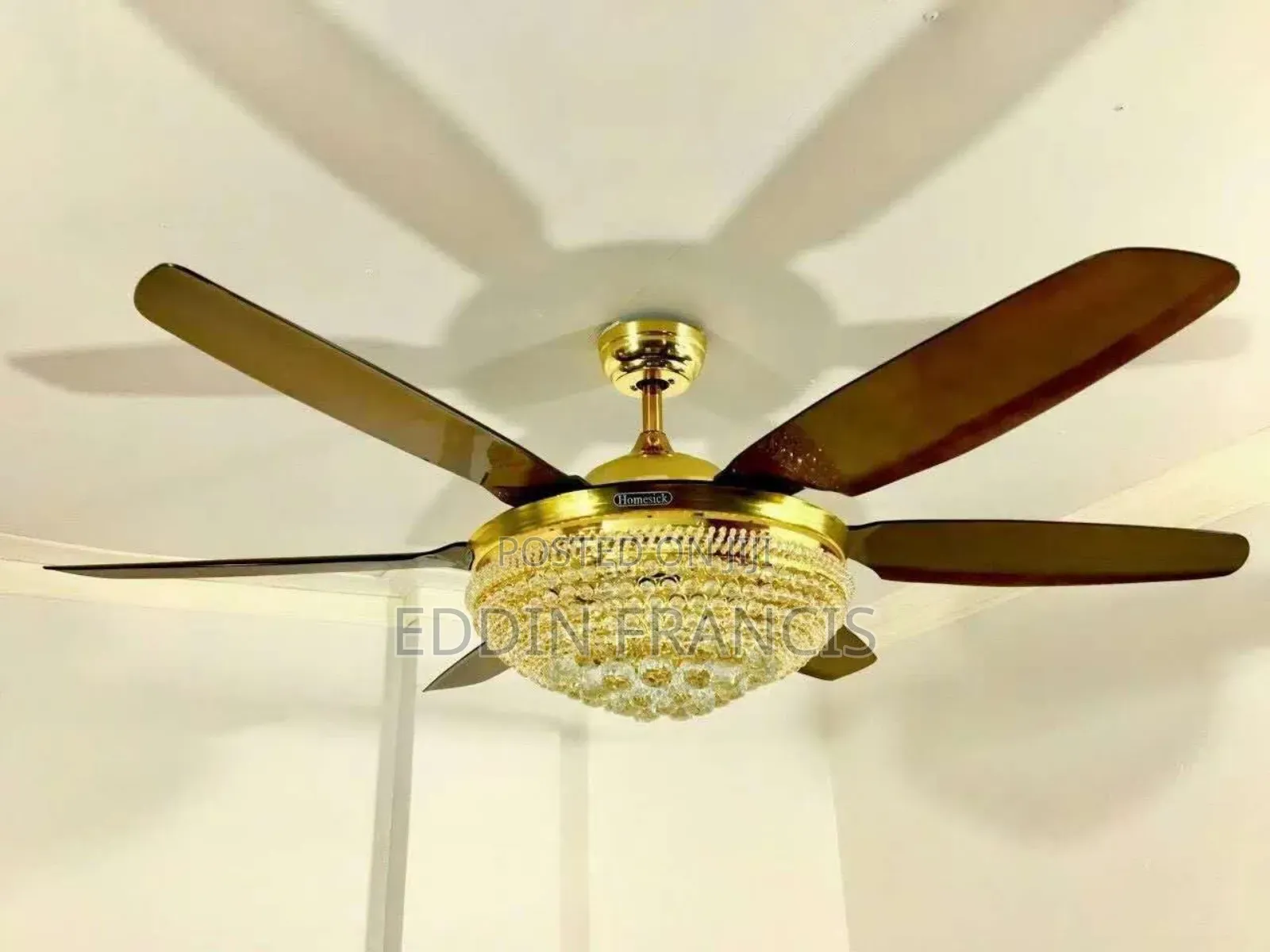 Stylish Crystal Celling Fan Light