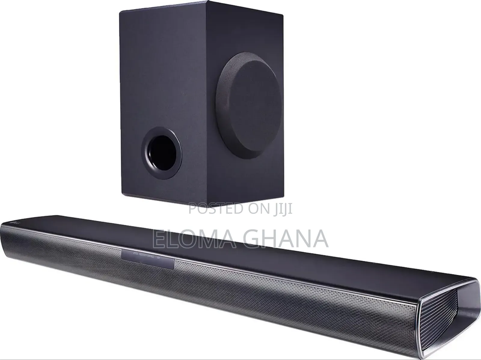 Sleeky Black Lg Sqc1 Is a Compact Soundbar With a Wireless Subwoofer