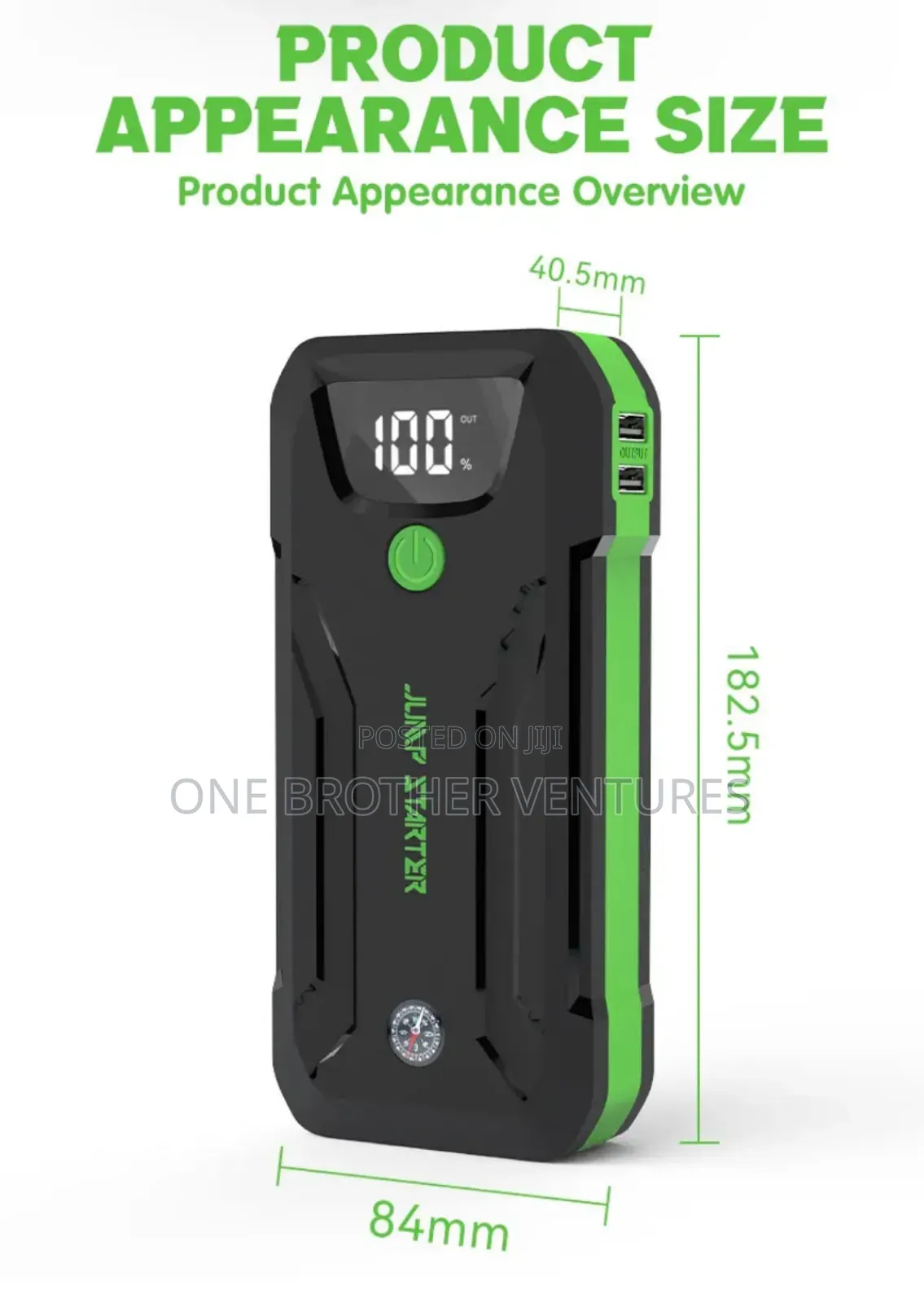 Rechargeable Multifunctional Car Battery Jumper Device 12v/Power Band