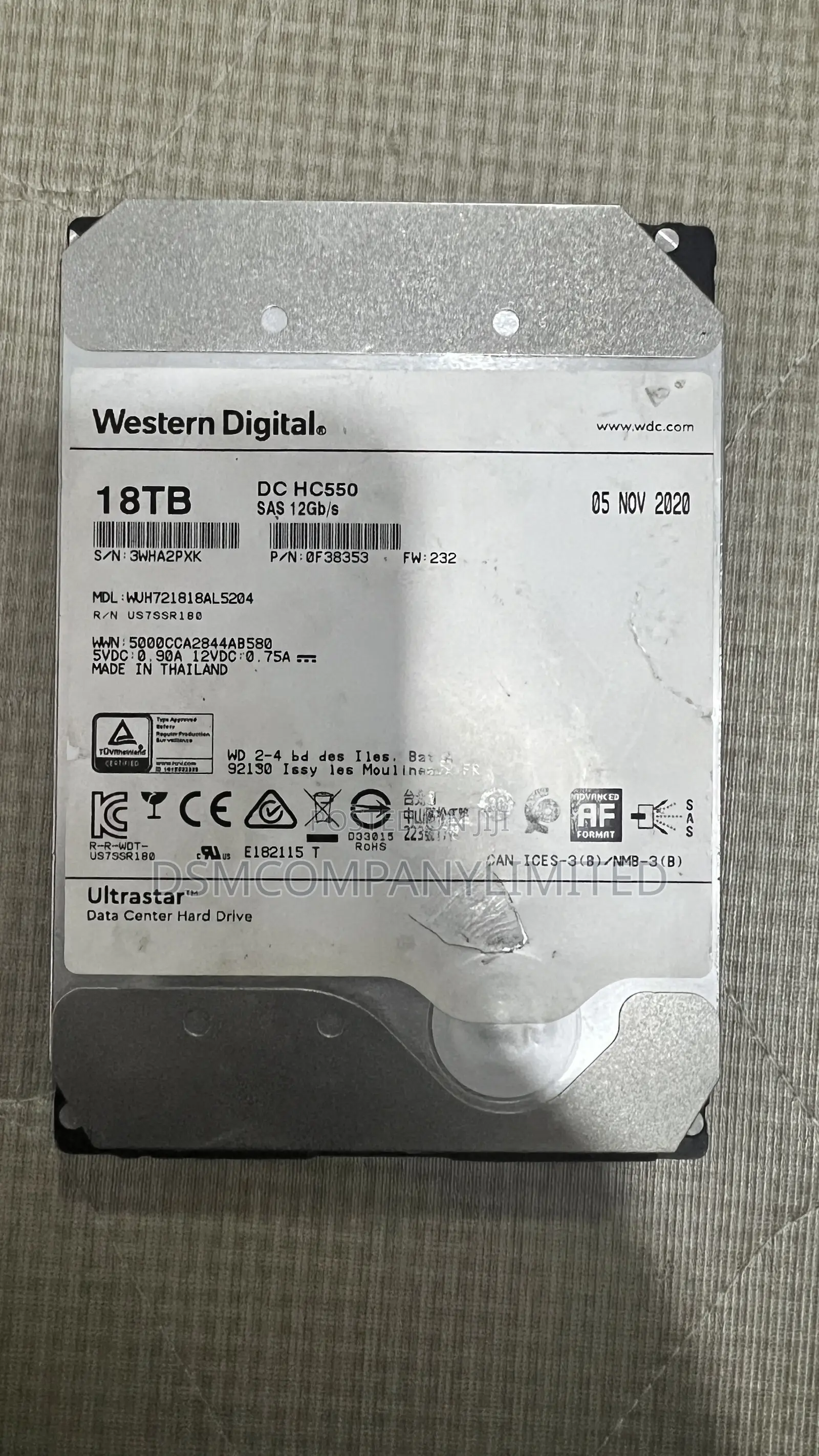 18tb Sas Western Digital Data Center Hard Drive(Dhc)
