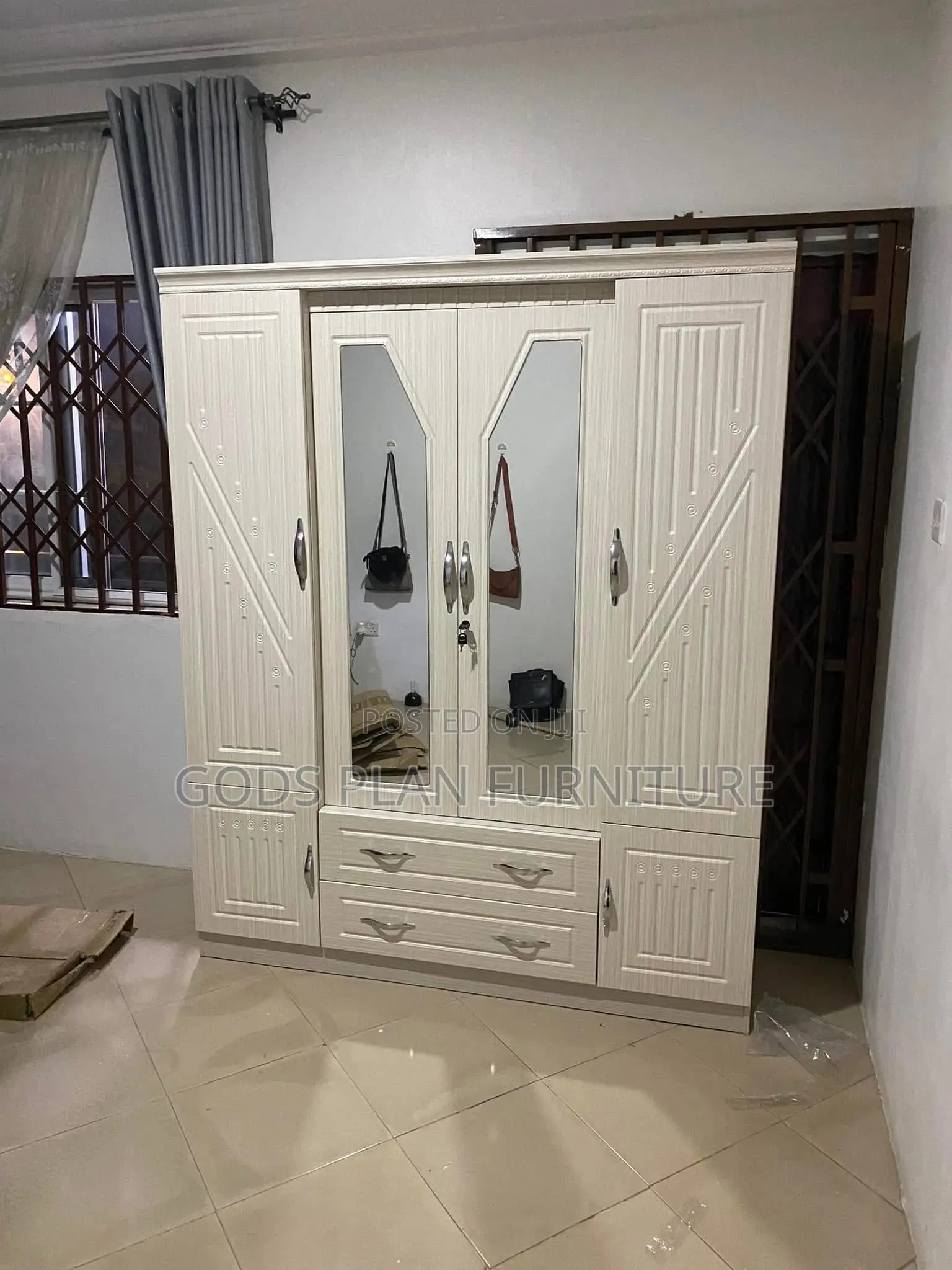 Four Doors Wooden Wardrobe