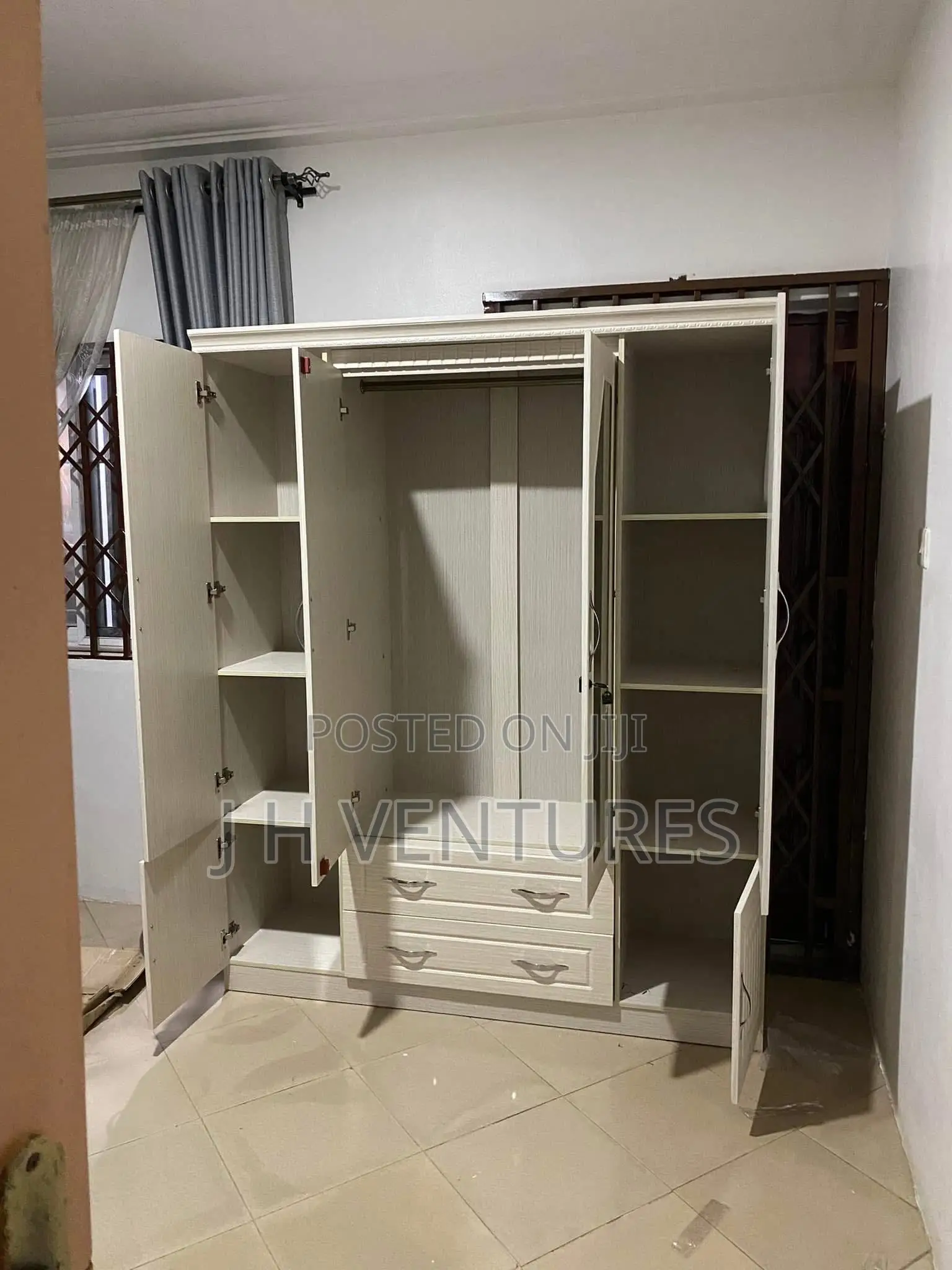 Four Doors Wooden Wardrobe