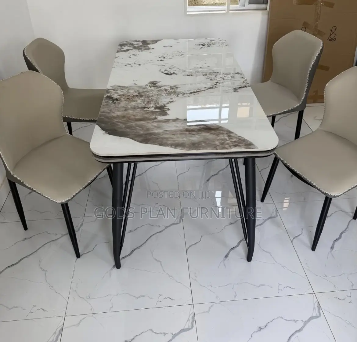 Marble Top Dining Table