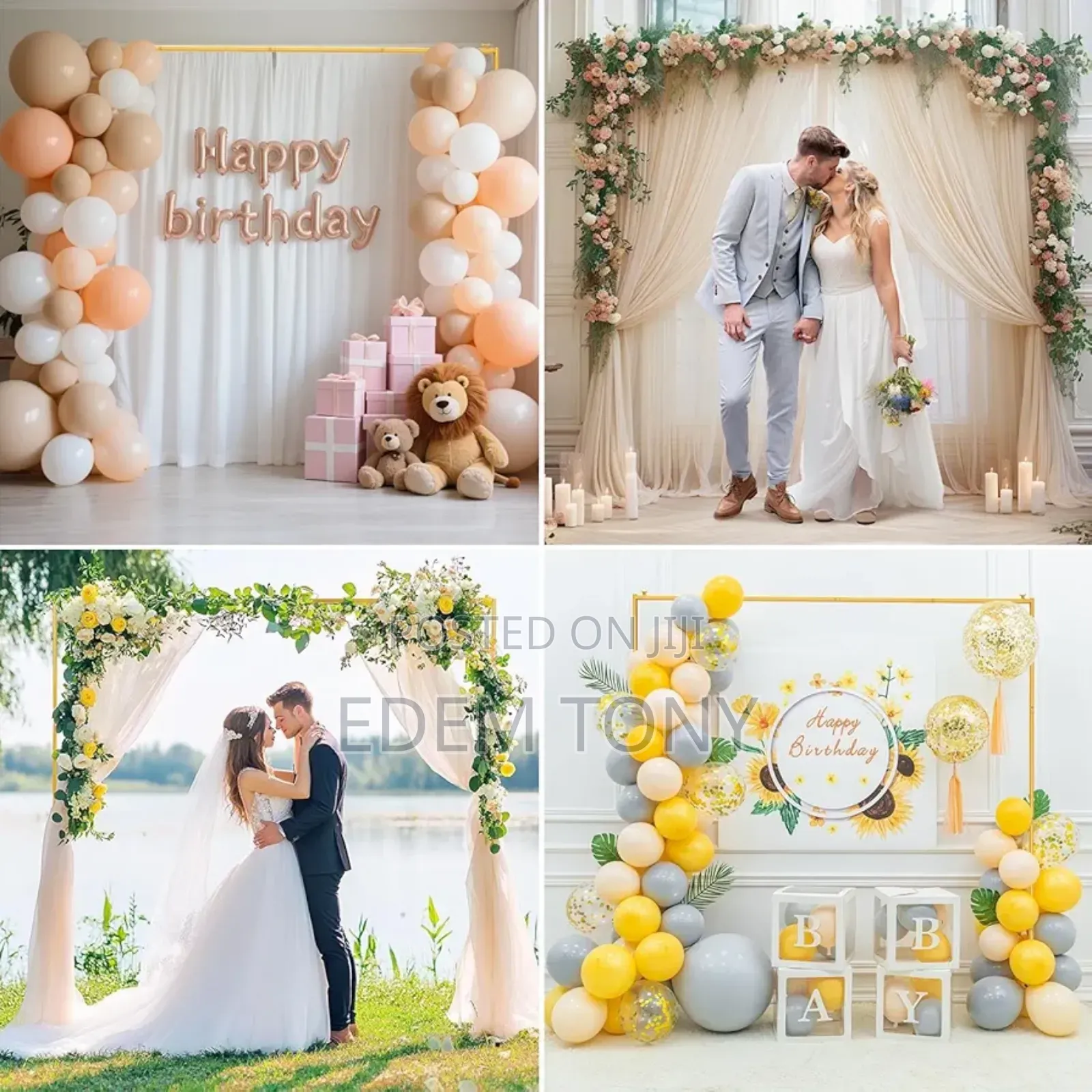 8ft X 8ft Backdrop Stand Kit Used for Photography or Event Decorations