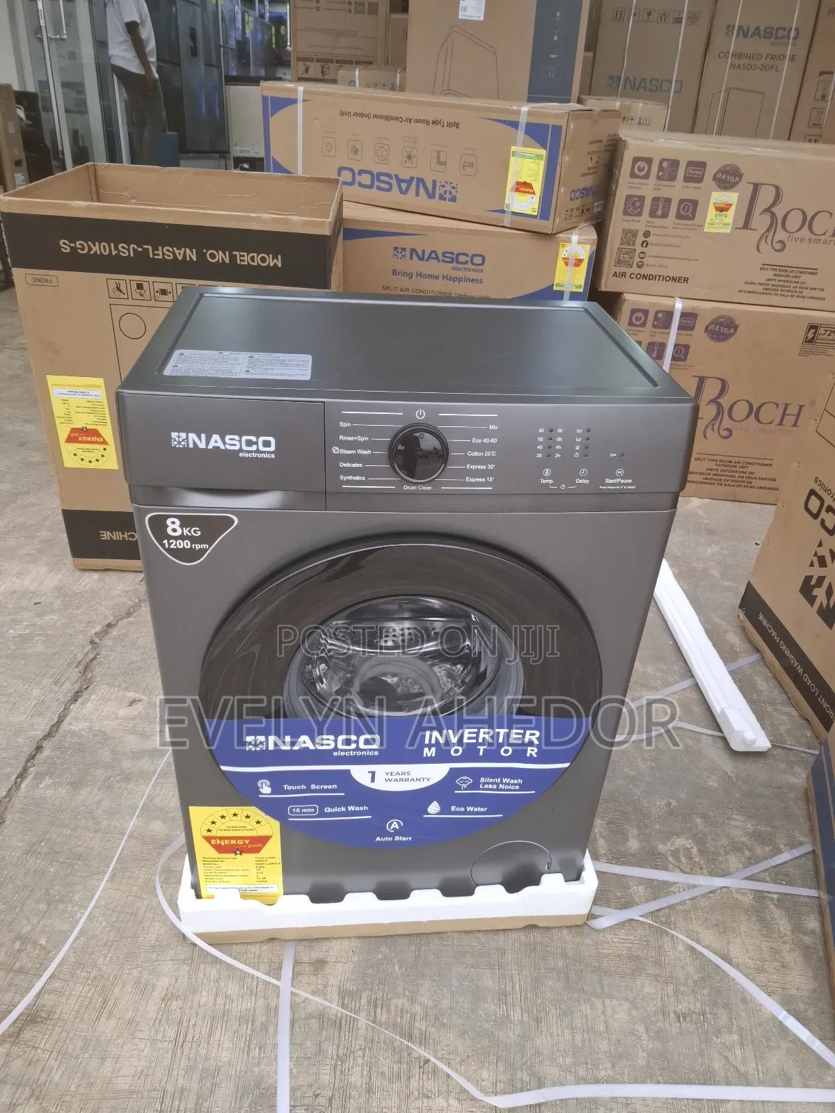 Nasco Inverter Motor Washing Machine 8kg Front Load Full Automatic