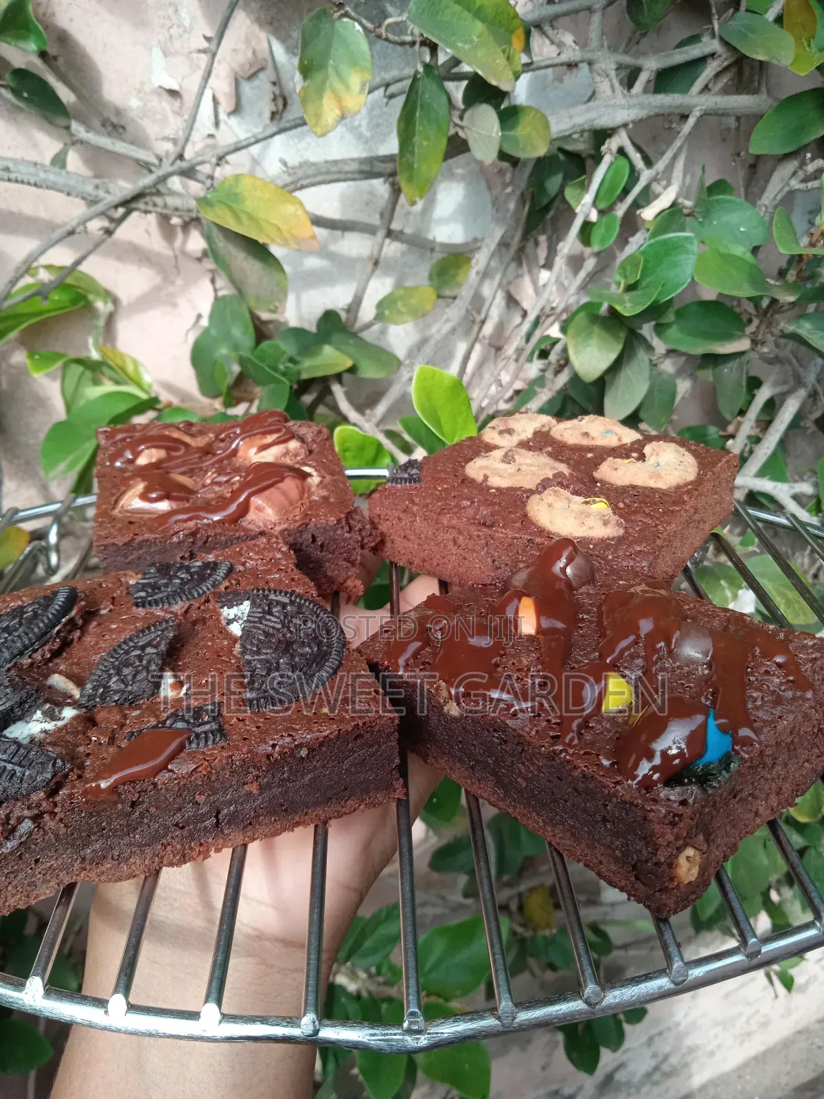 Chocolate Brownie Cakes With Toppings
