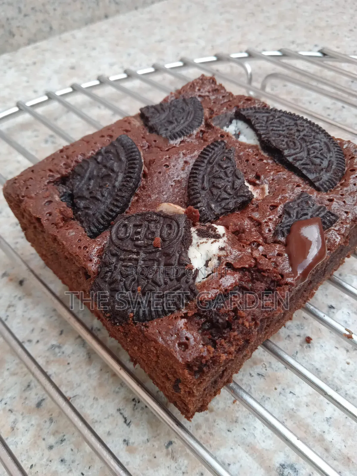 Chocolate Brownie Cakes With Toppings