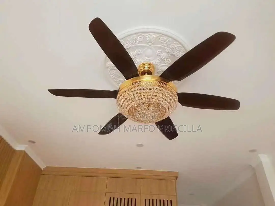 3colors Long Blade Fan With Chandelier