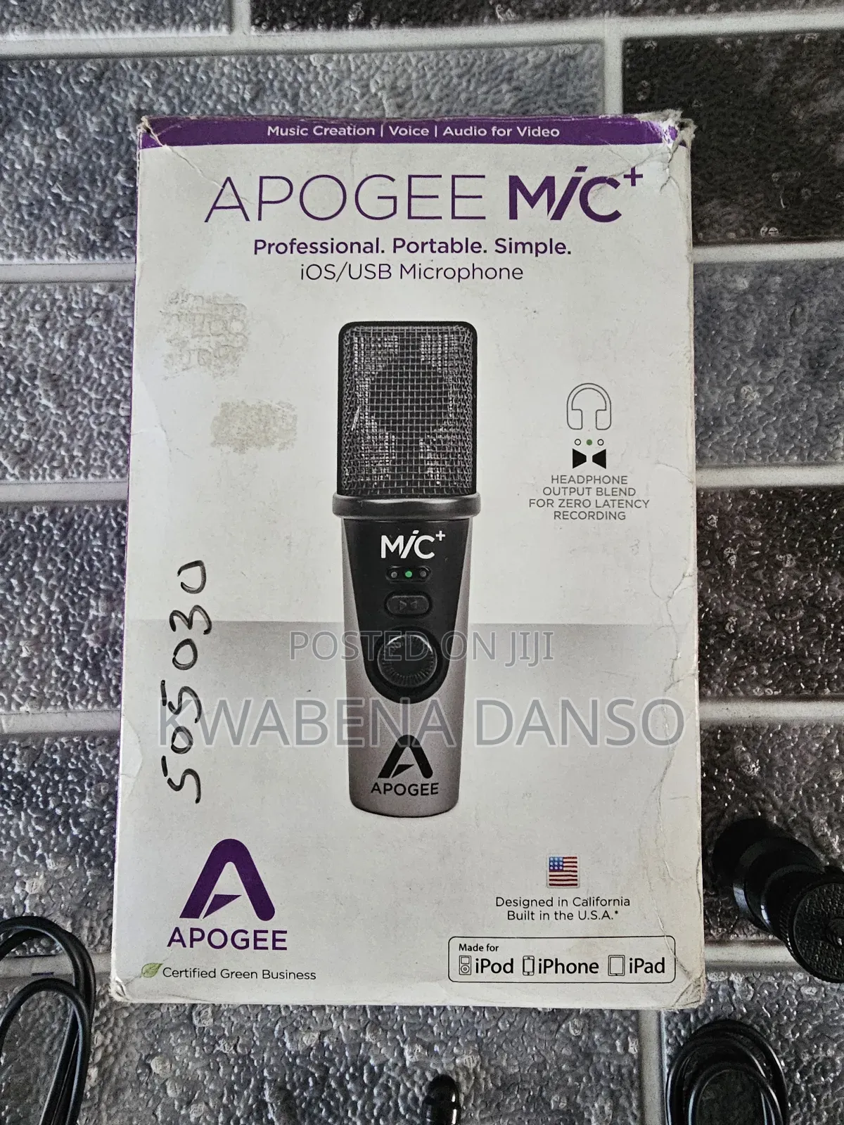 Apogee Mic+ Professional Portable Simple Ios/Usb Microphone