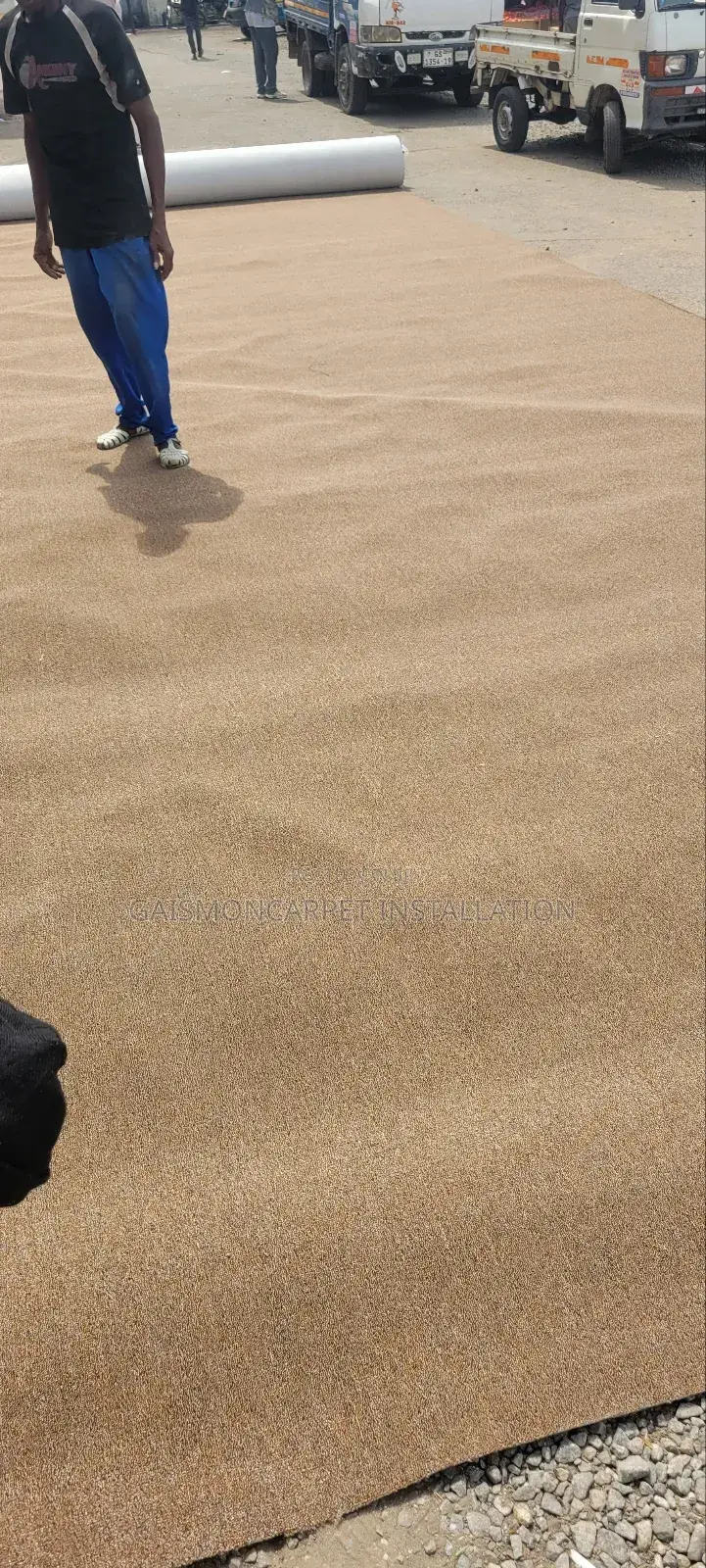 Brown Gold Woolen Carpet