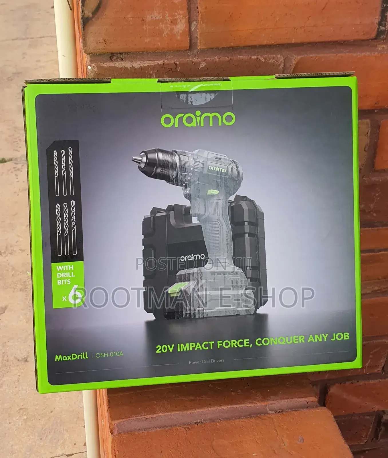 Oraimo Maxdrill (Battery Use ) With 6 Drill Bits