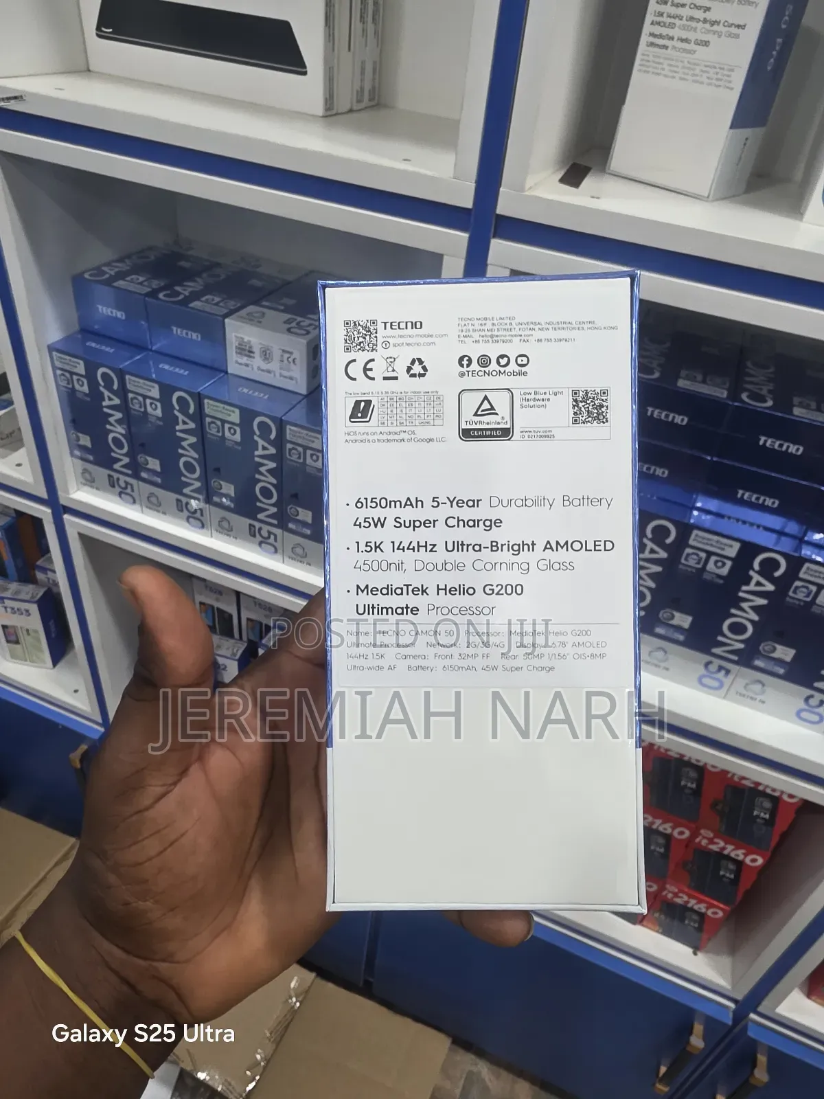 New Tecno Camon 50 256 GB Blue