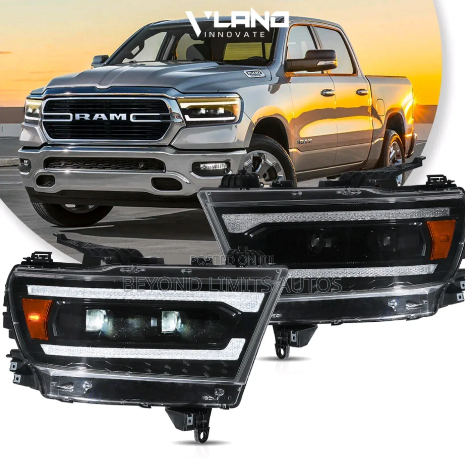 Dodge Ram 1500 2018,2019,2020,2021,2022,2023 Headlight Led