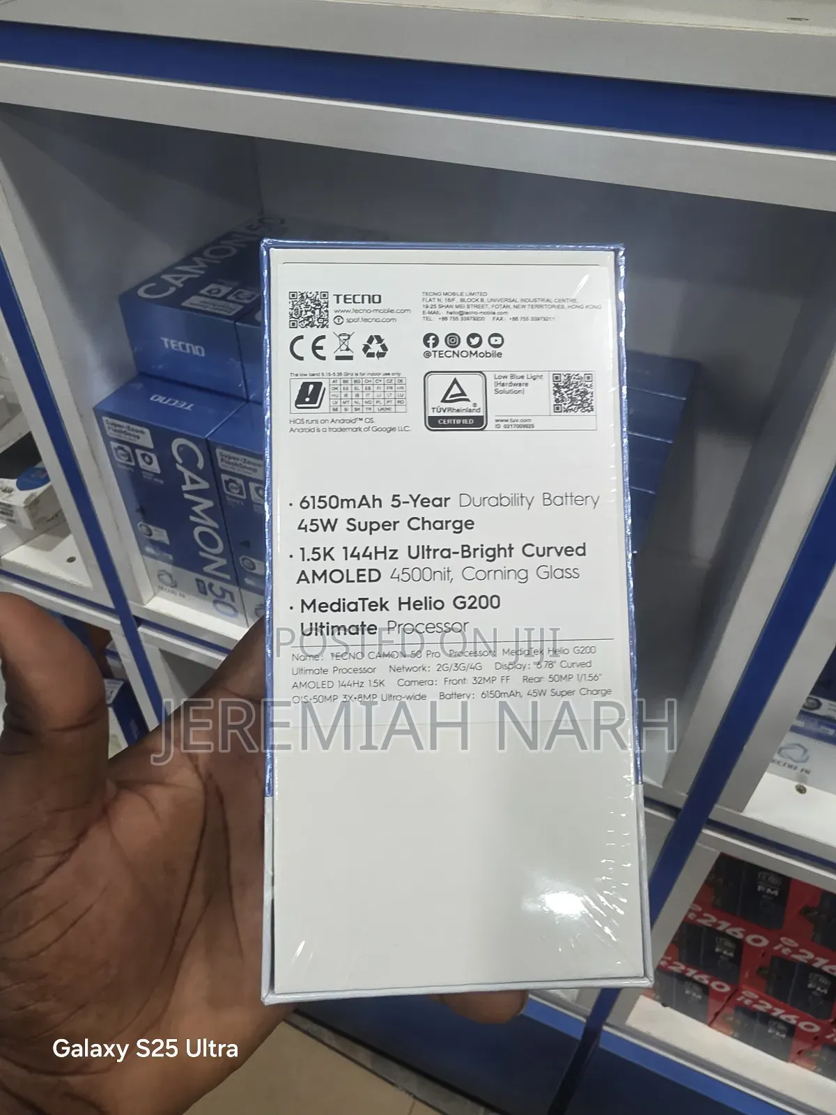 New Tecno Camon 50 Pro 256 GB Black