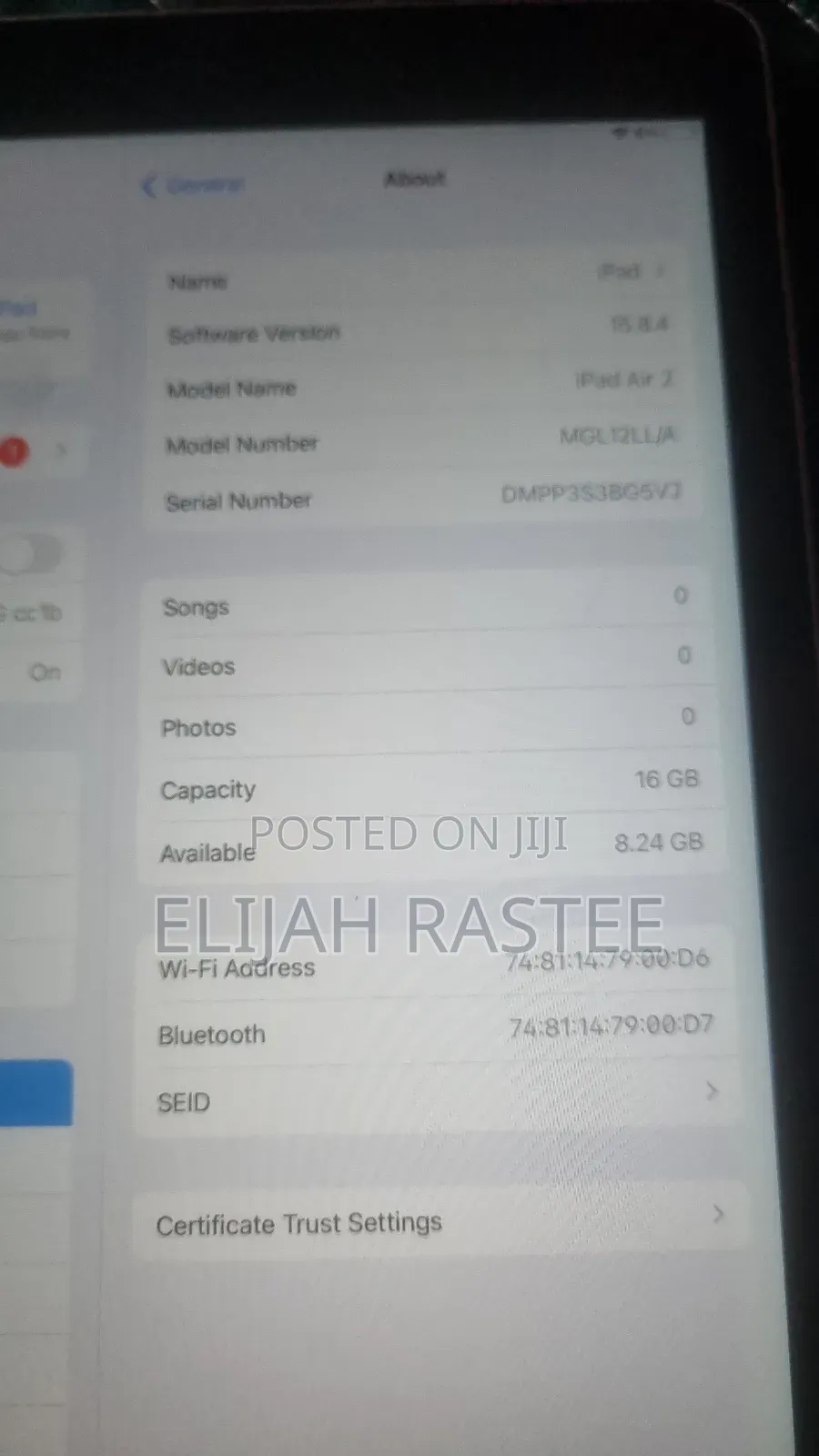 Apple iPad Air 2 16 GB Silver