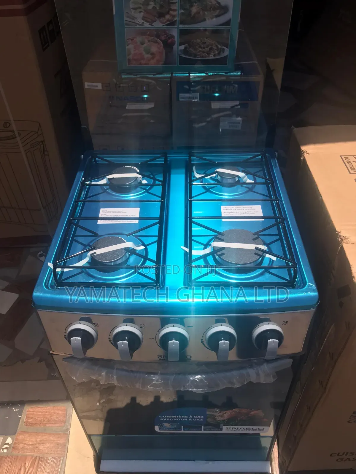 Brand New Quality Nasco 50x50 4 Burner Gas Stove With Oven And Grill