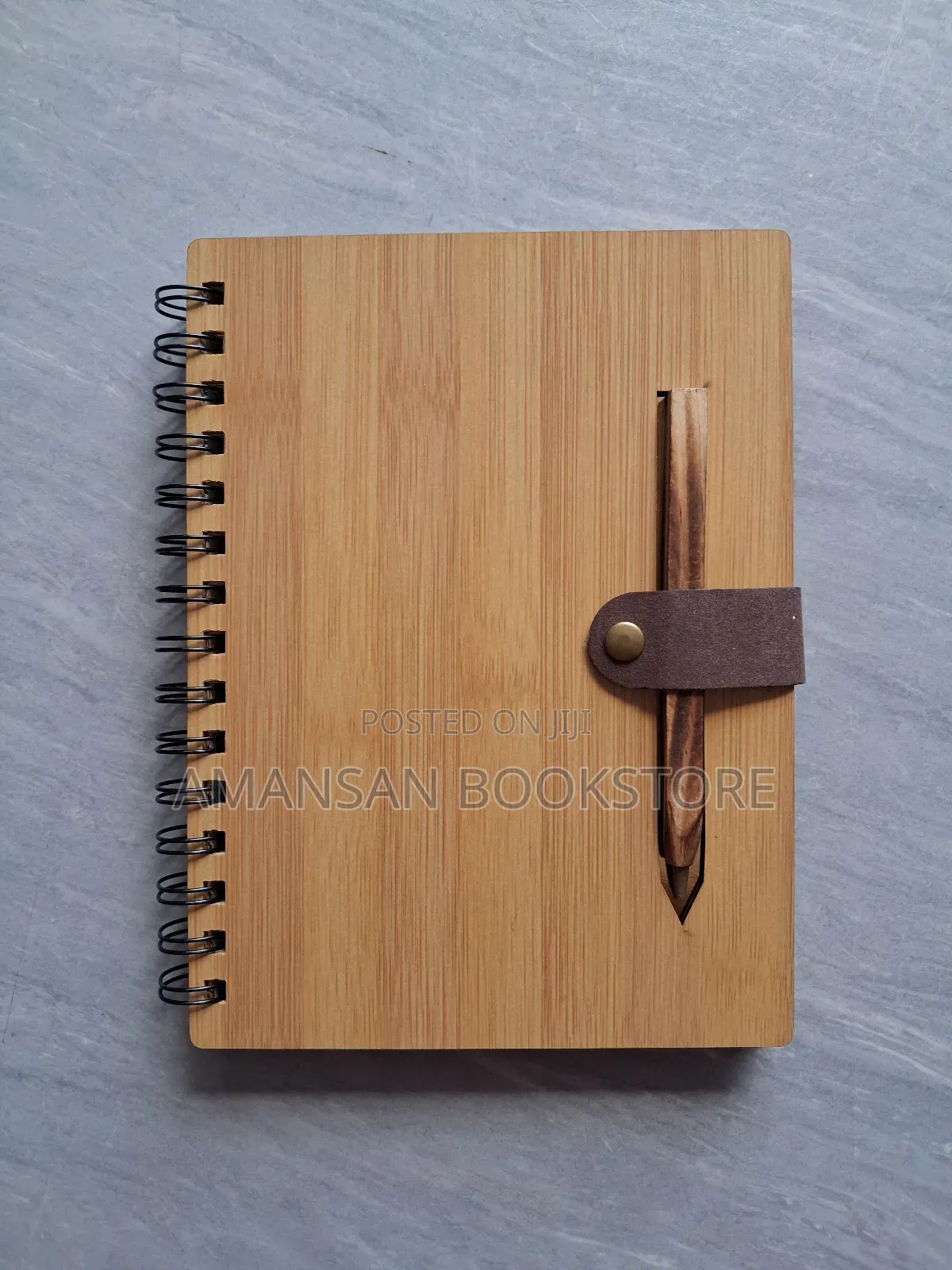 Notebook With Light Brown Wooden Cover (Medium)