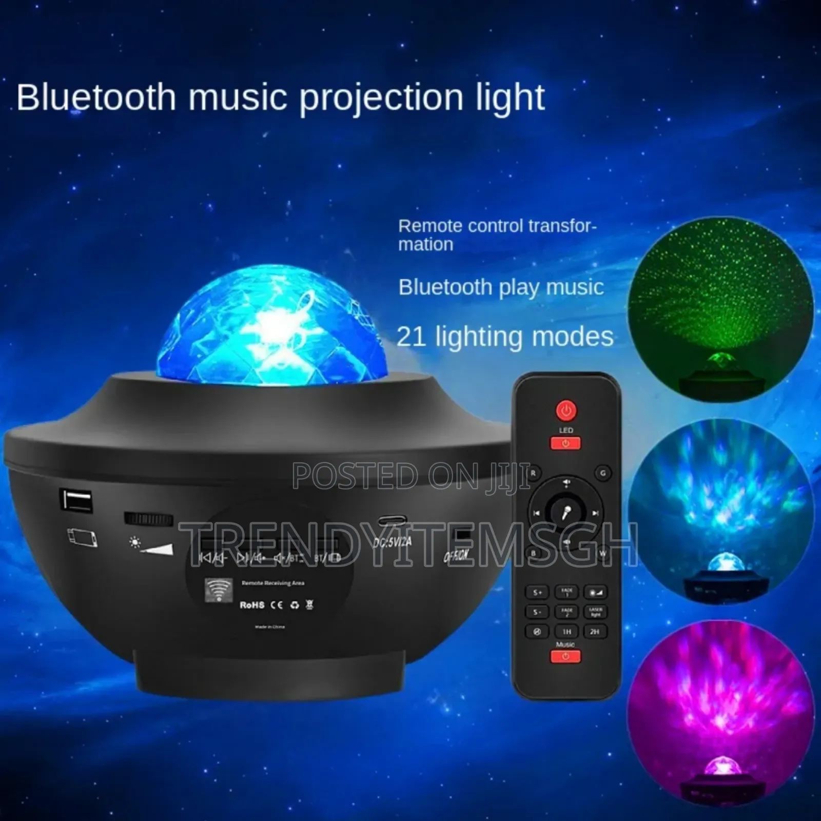 Remote Control Night Light Projector