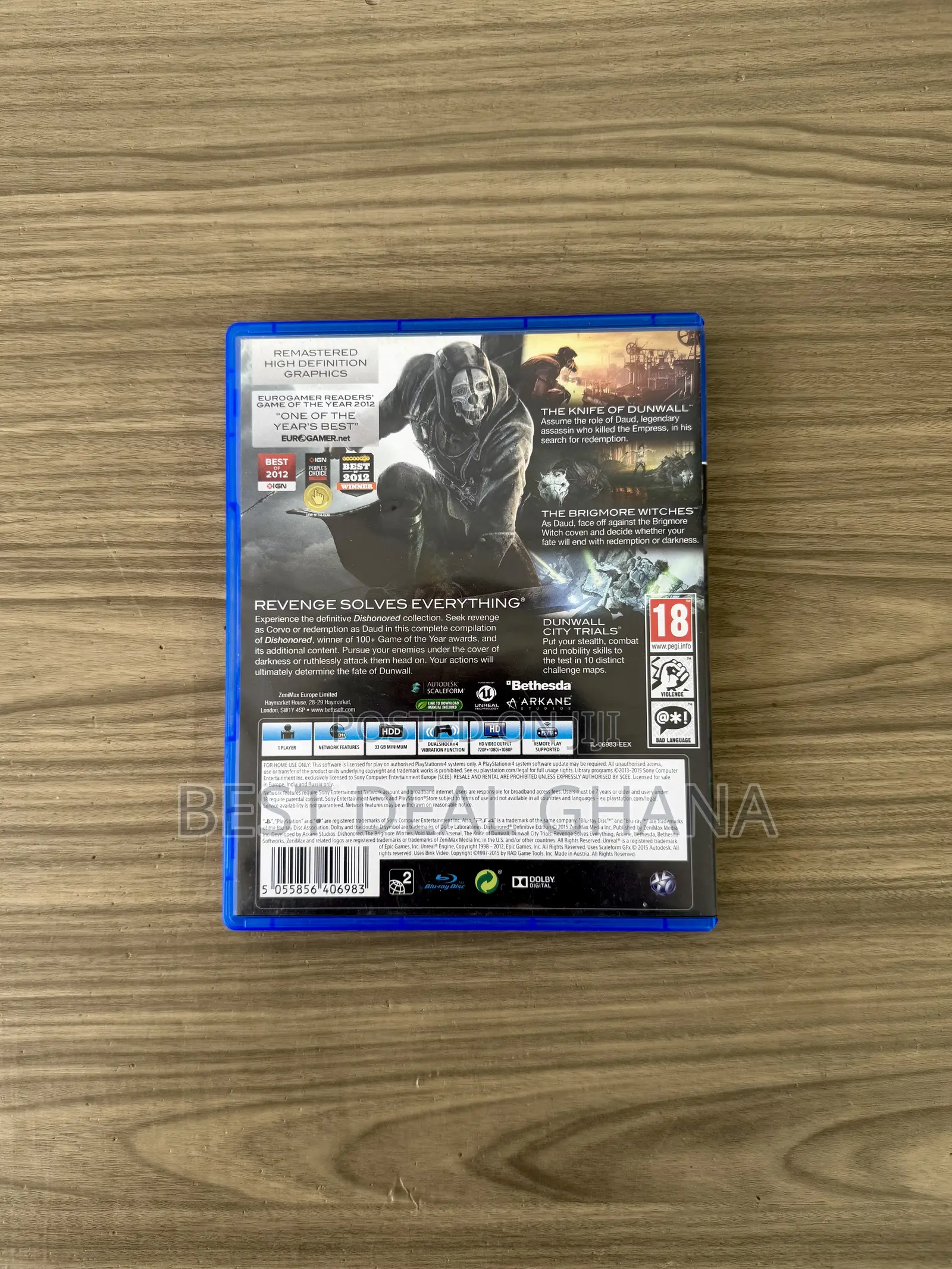 Dishonored Playstation 4 Cd