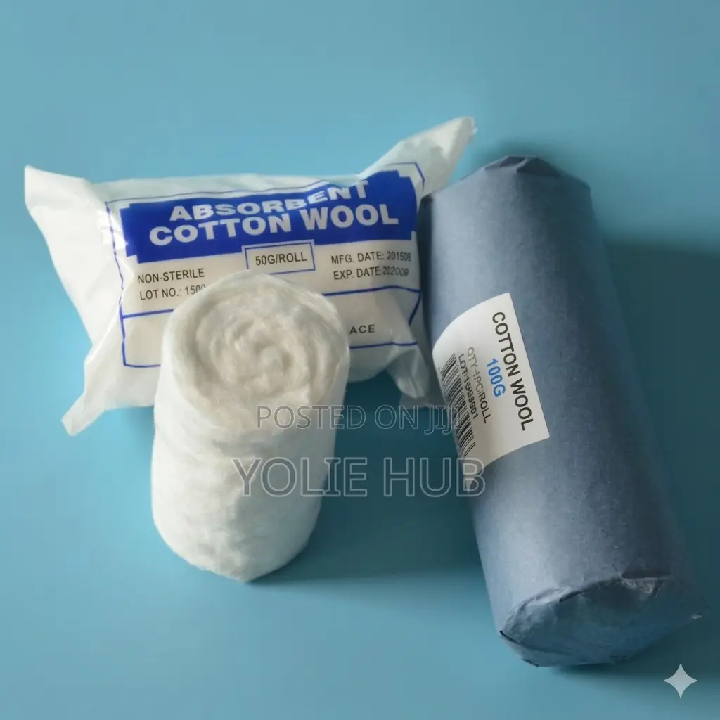 Absorbent Cotton Wool 25g 50g 100g 250g 500g 100% Pure Cotton
