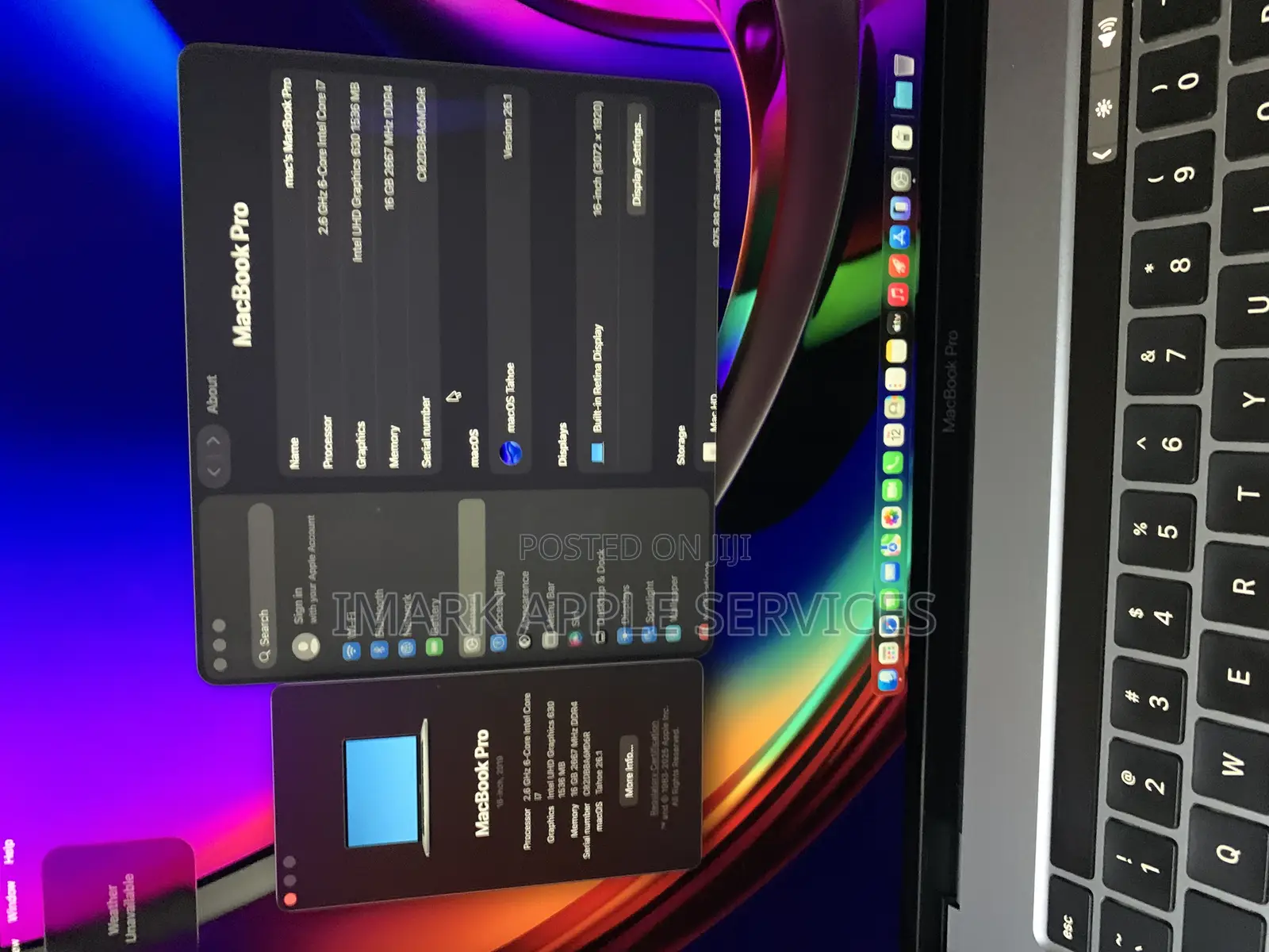 Laptop Apple MacBook Pro 2019 16GB Intel Core i7 SSD 1T