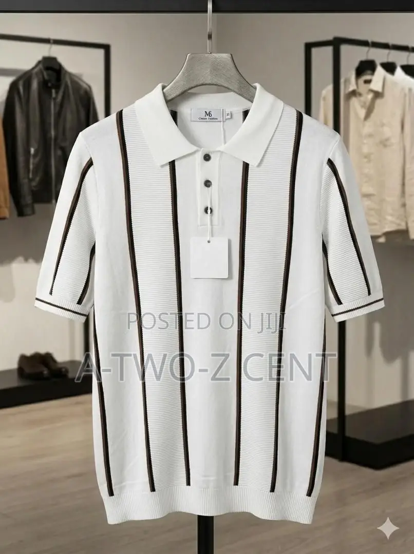 Zipped Knitted Polo Tees