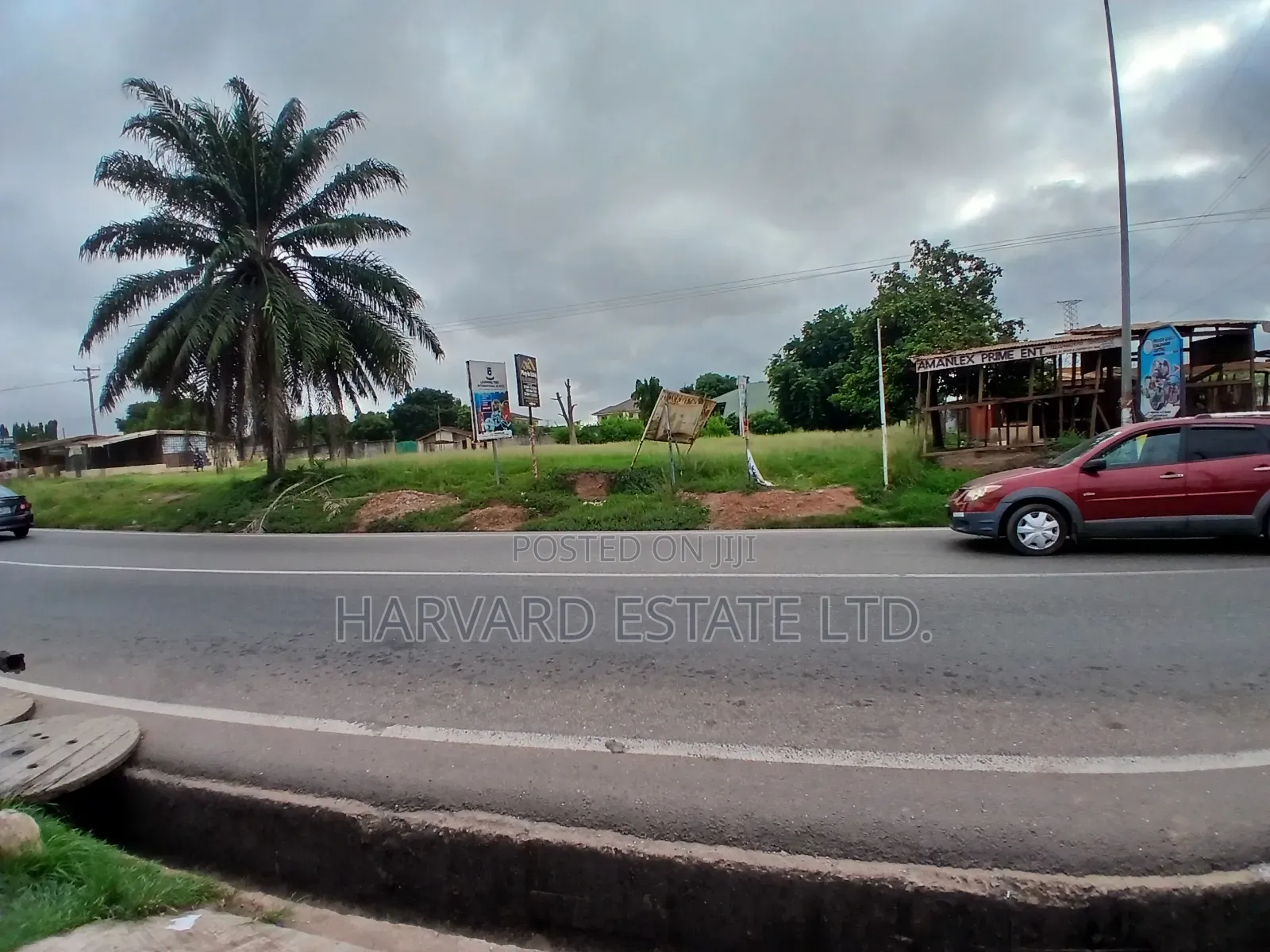Accra- Kumasi Roadside 3 Acre Land for Sale at Kubease