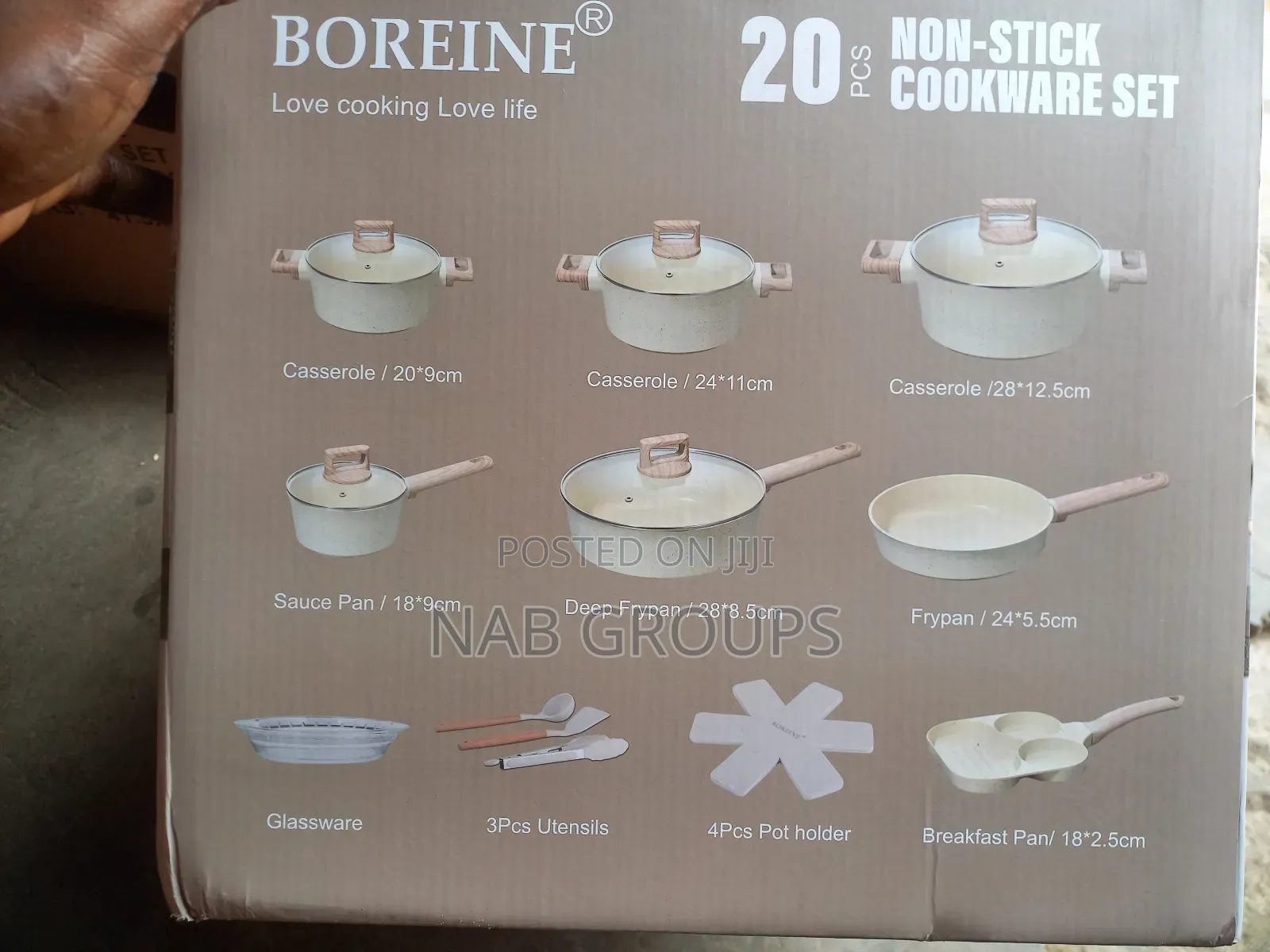 20pcs Boreine Nonstick Cookware