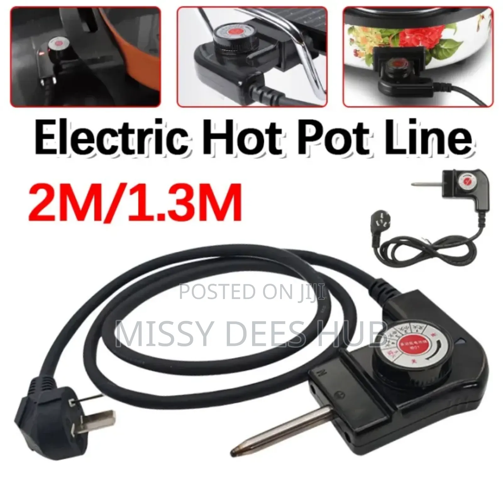 Power Cord For Electric Hotpots And Bbqs
