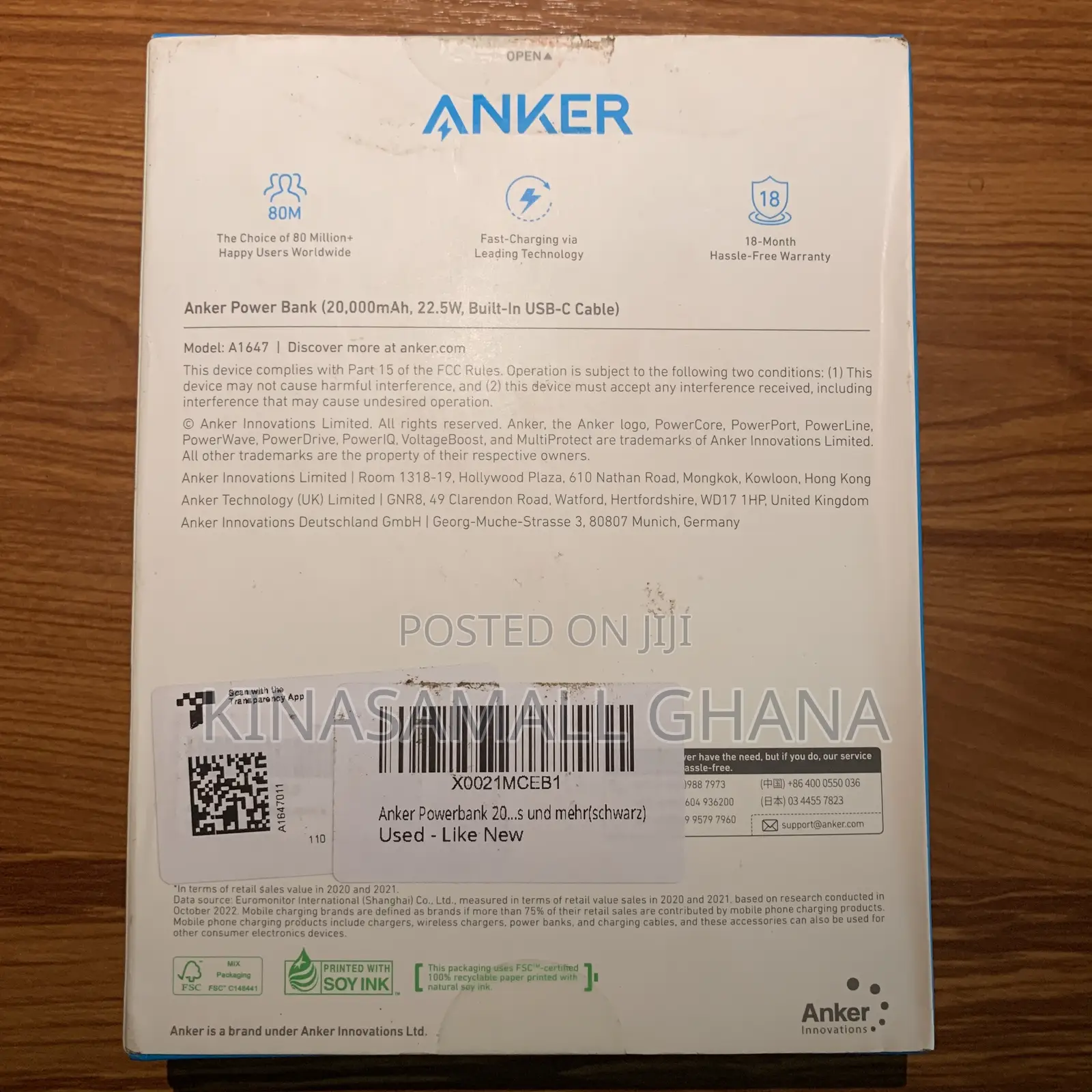 Anker 20,000mah Fast Charging Power Bank