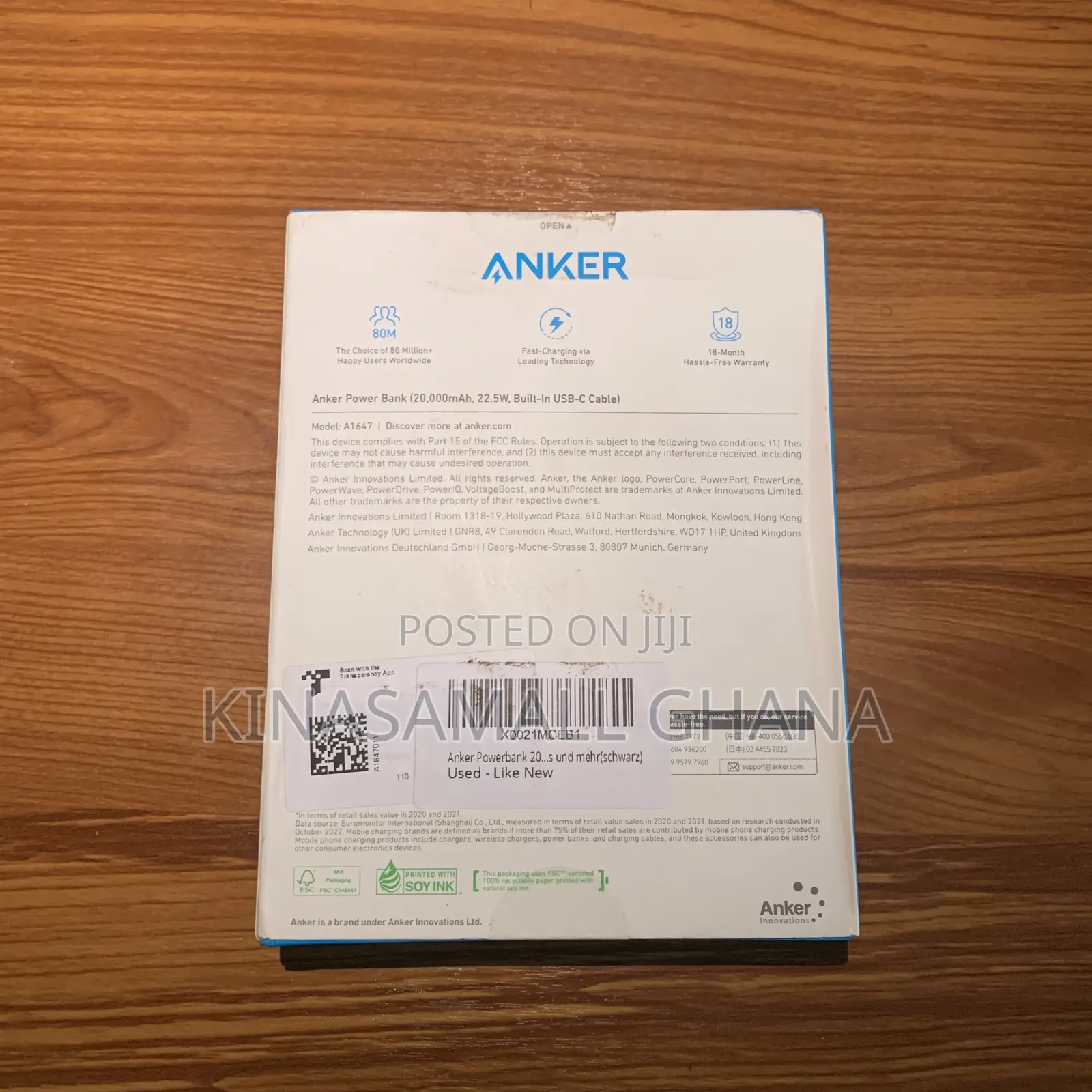 Anker 20,000mah Fast Charging Power Bank