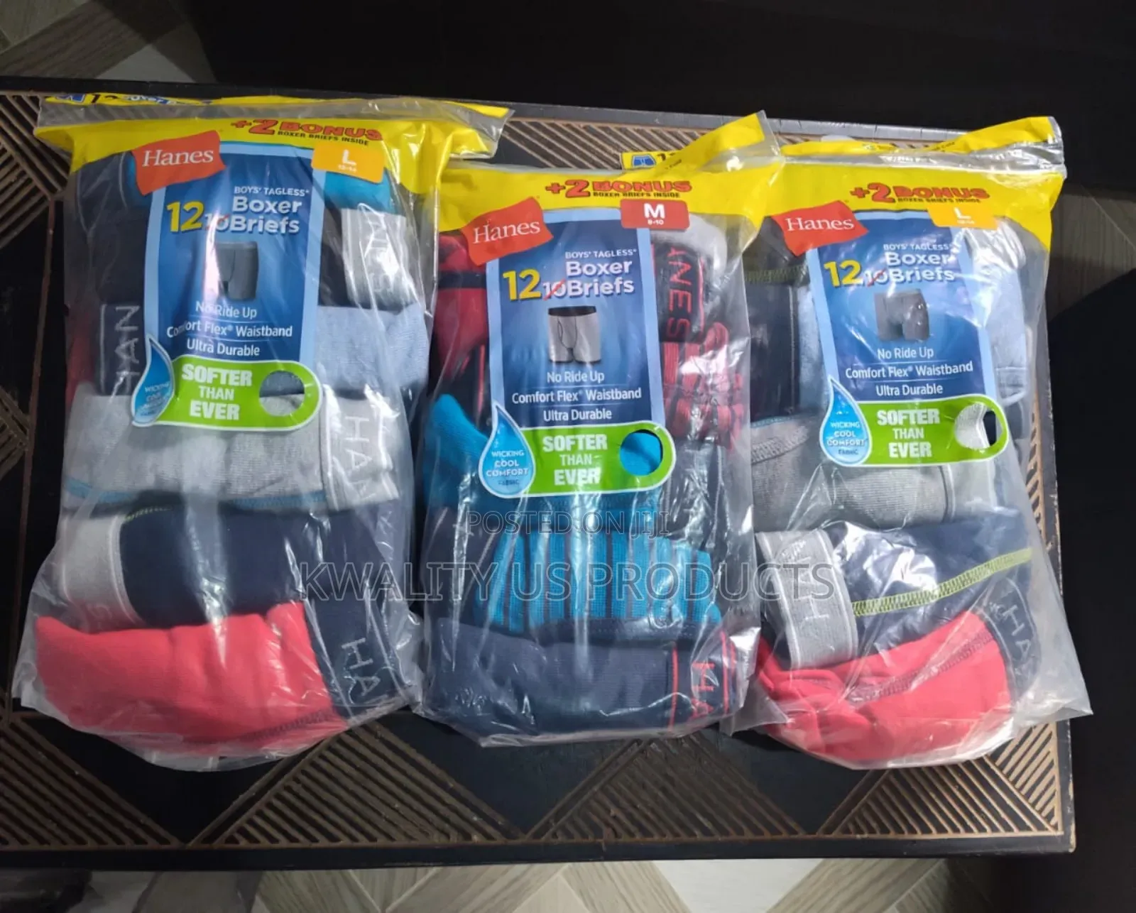 Hanes Tagless Boxer Briefs for Boys 8 to 10 Years