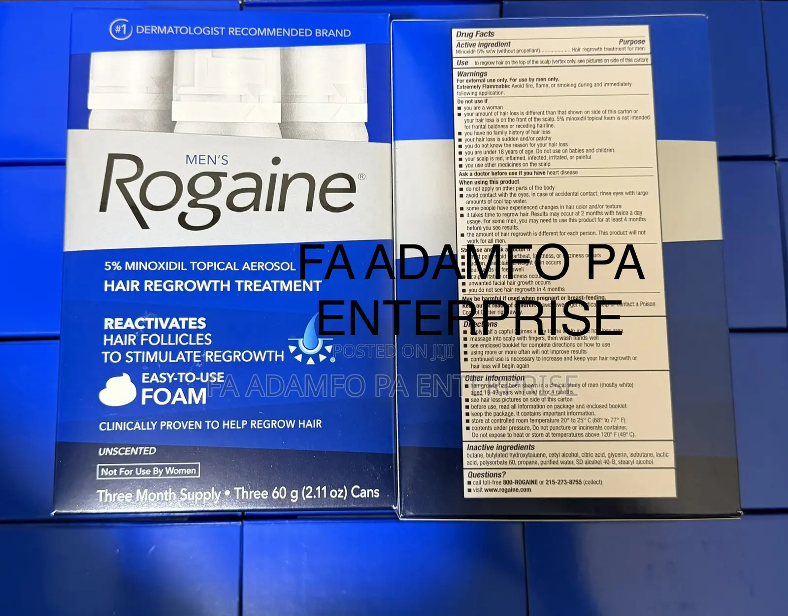 Rogaine Minoxidil Foam For Men - For Receding Hairline And Bald Spots