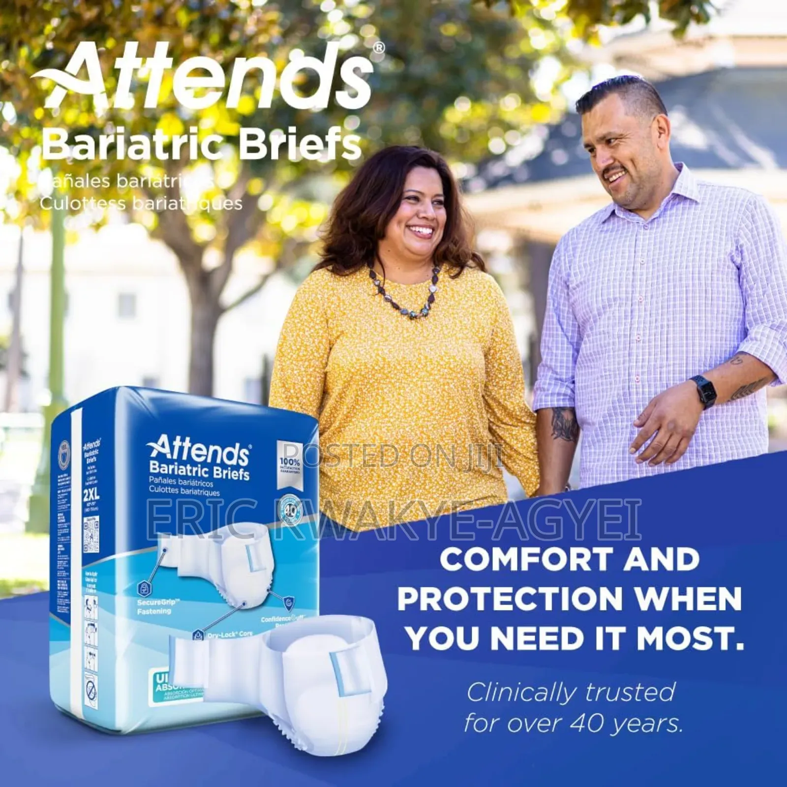 Attends Bariatric Briefs With Advanced Dermadry, Xx-Large