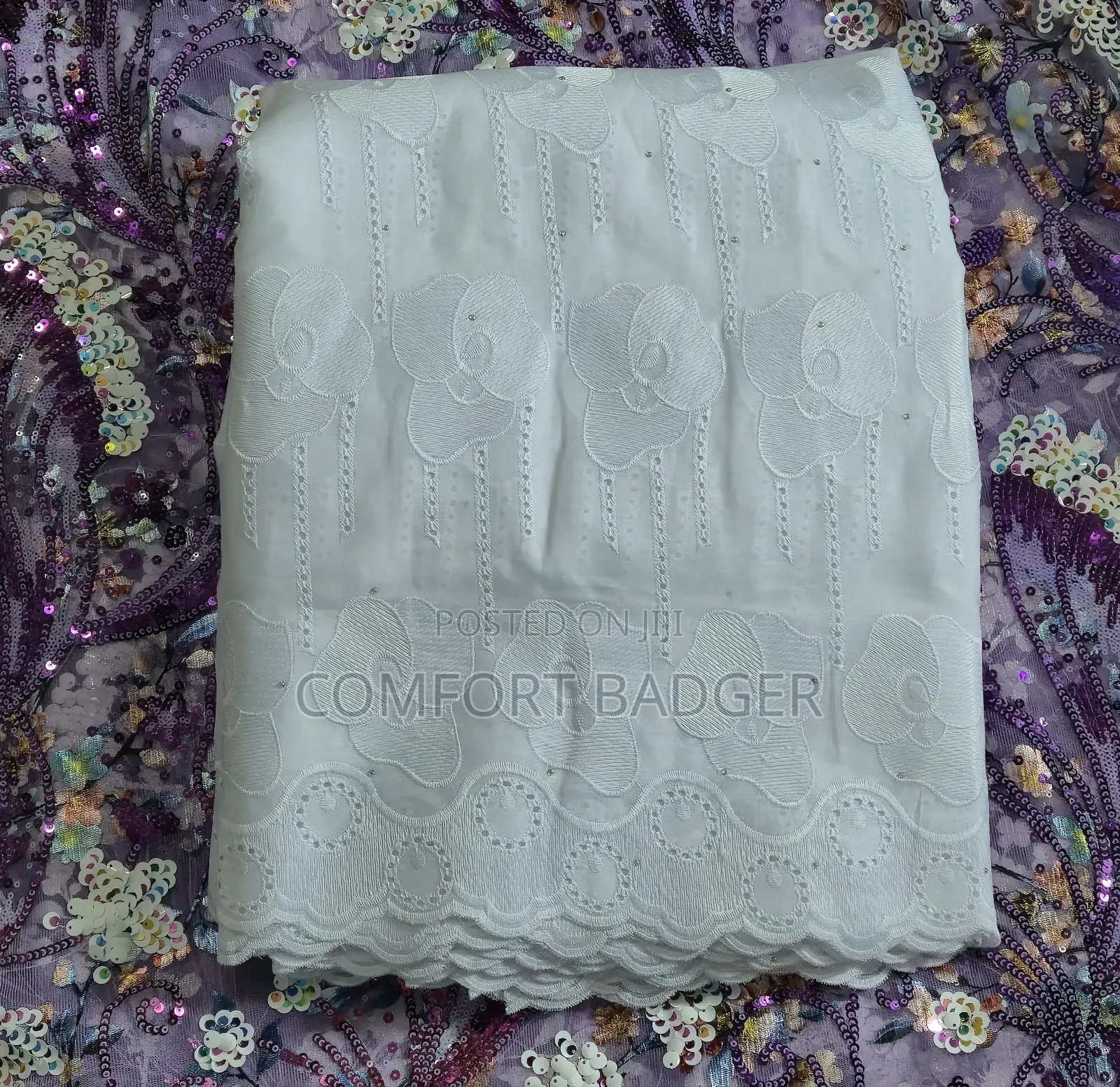White Breathable Cotton Lace With Matured Designs
