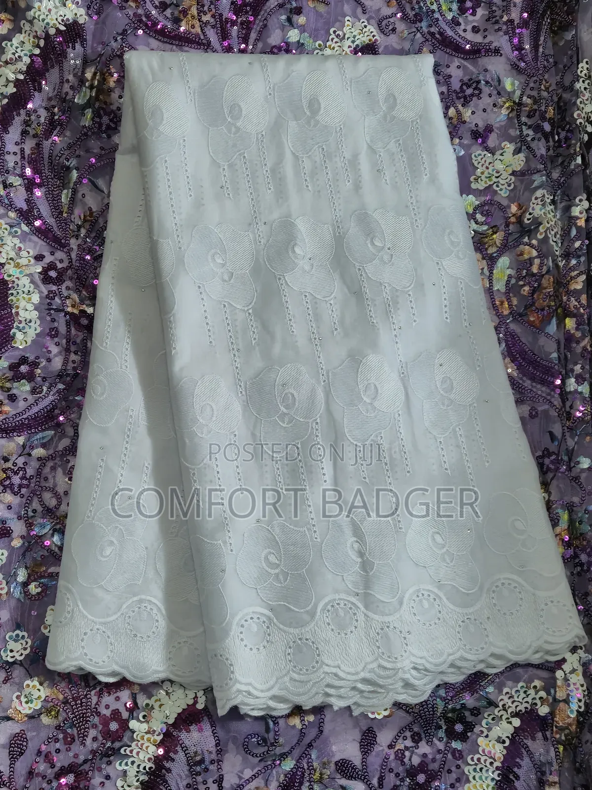 White Breathable Cotton Lace With Matured Designs