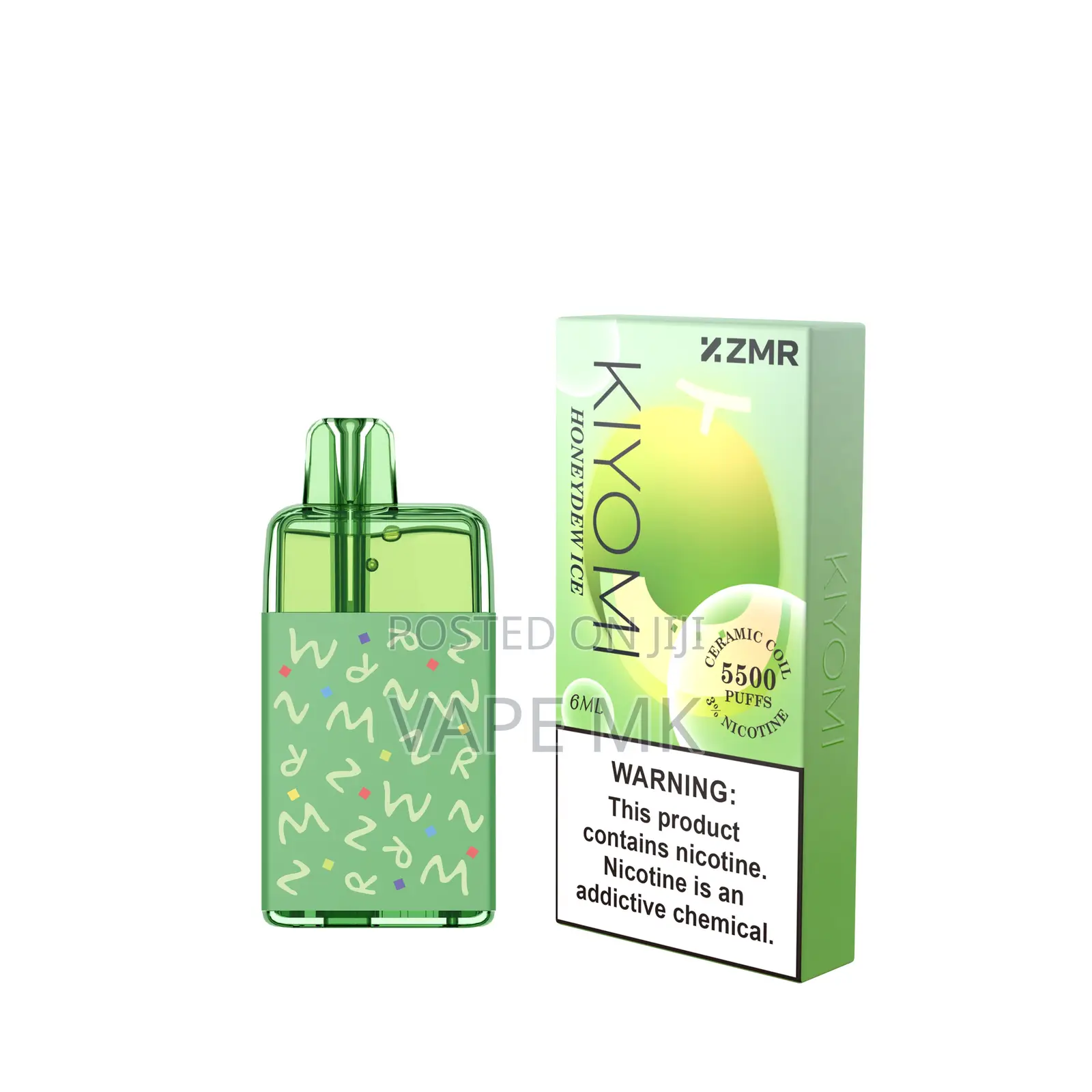 ZMR 8000puffs Honeydew Ice Disposable Vape,Rechargeable Screen Shisha
